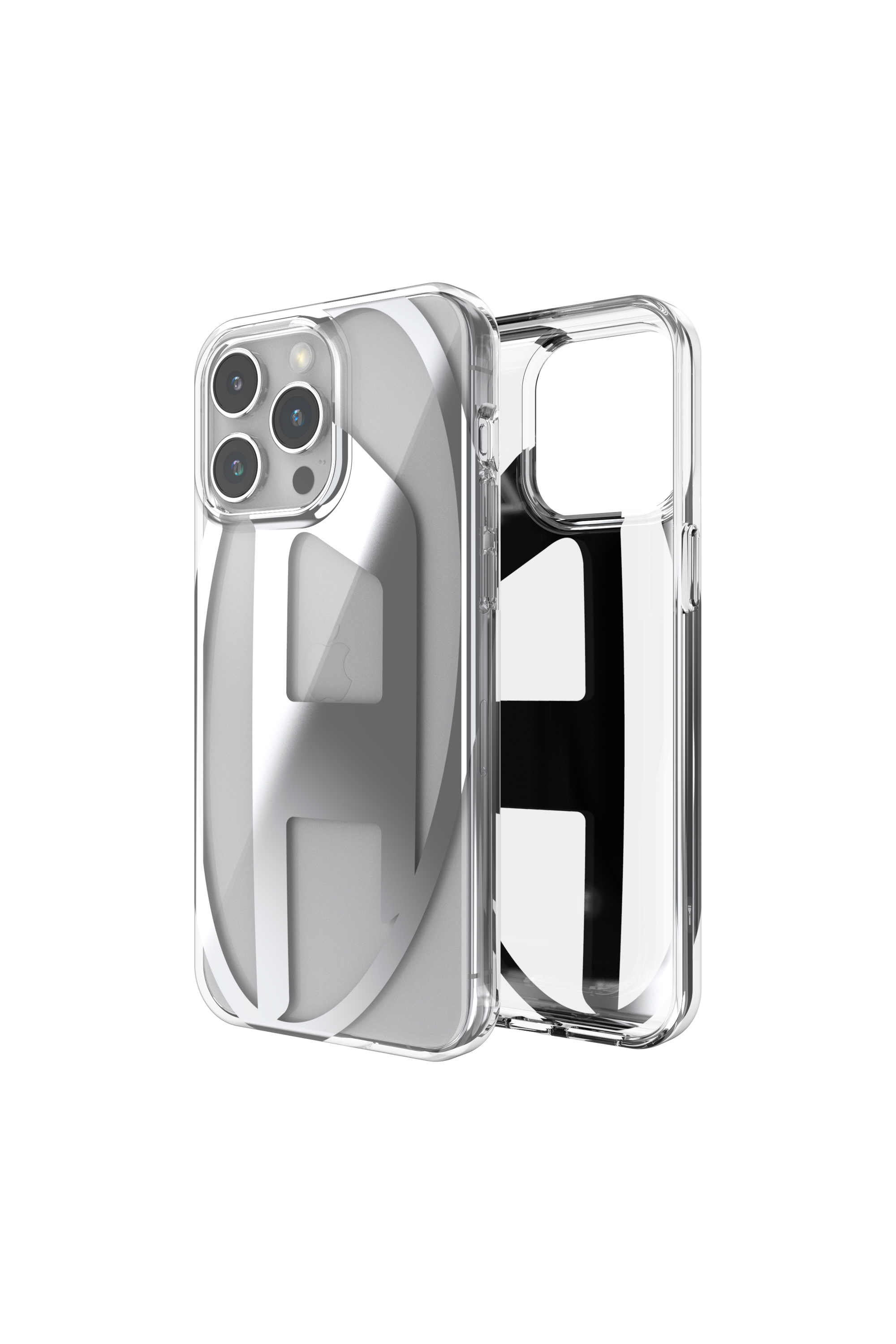 Diesel - 54204 MOULDED CASE, Unisex's Clear case D iP15 Pro Max in Silver - 1