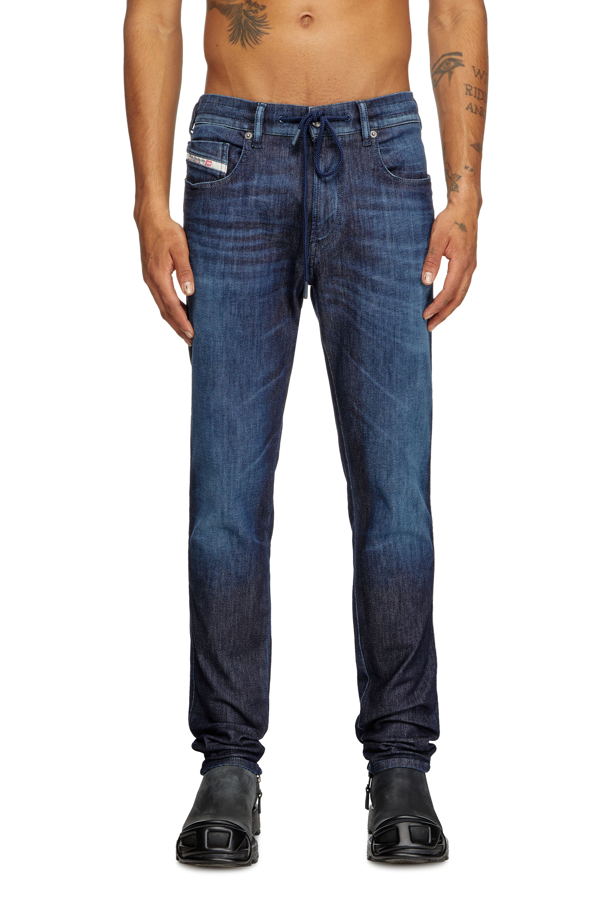 Diesel - Man's Slim 2062 D-Strukt Joggjeans® 09L11, Dark Blue - 3