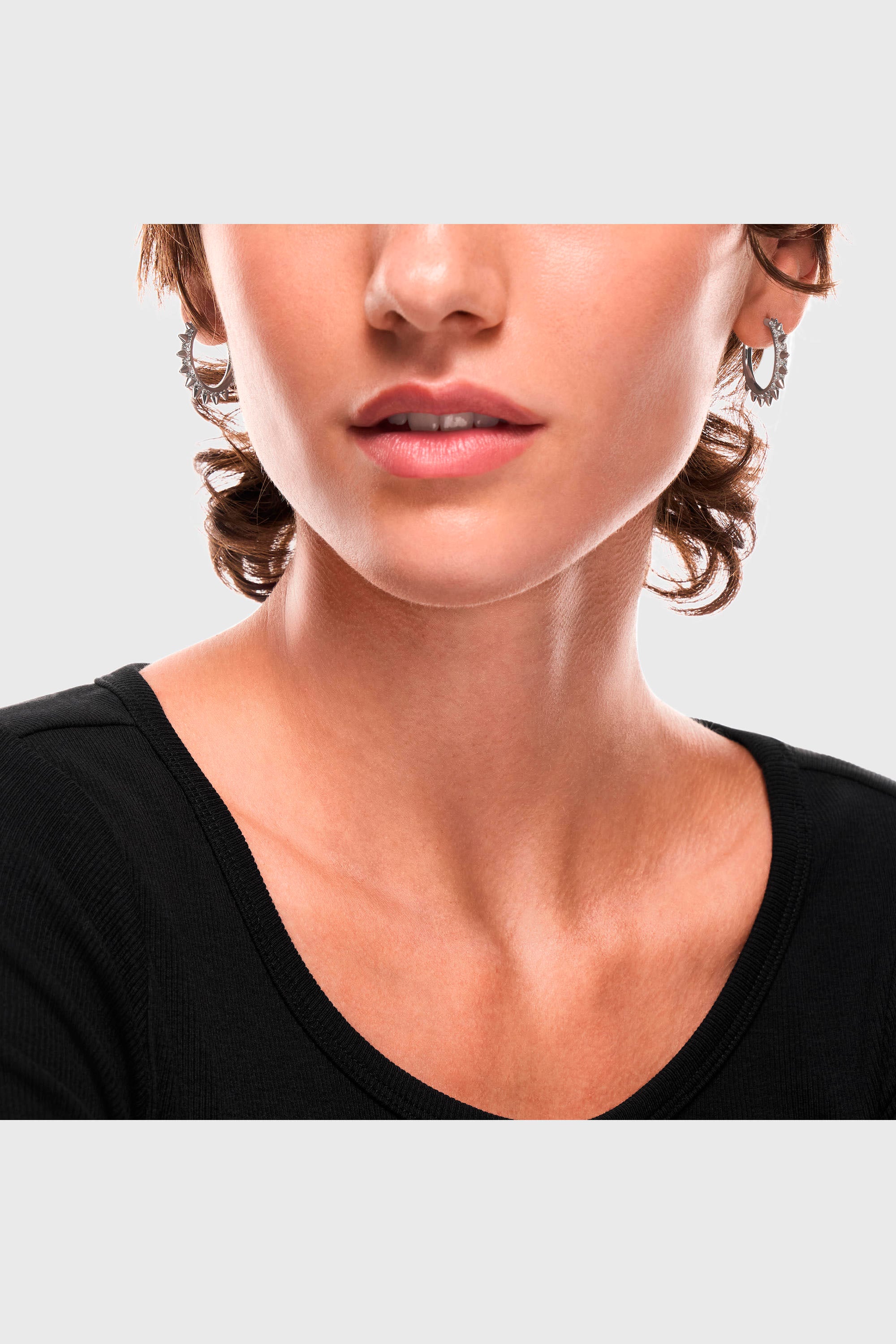 Diesel - DX1722040, Unisex's Stainless Steel Hoop Earrings in Silver - 3
