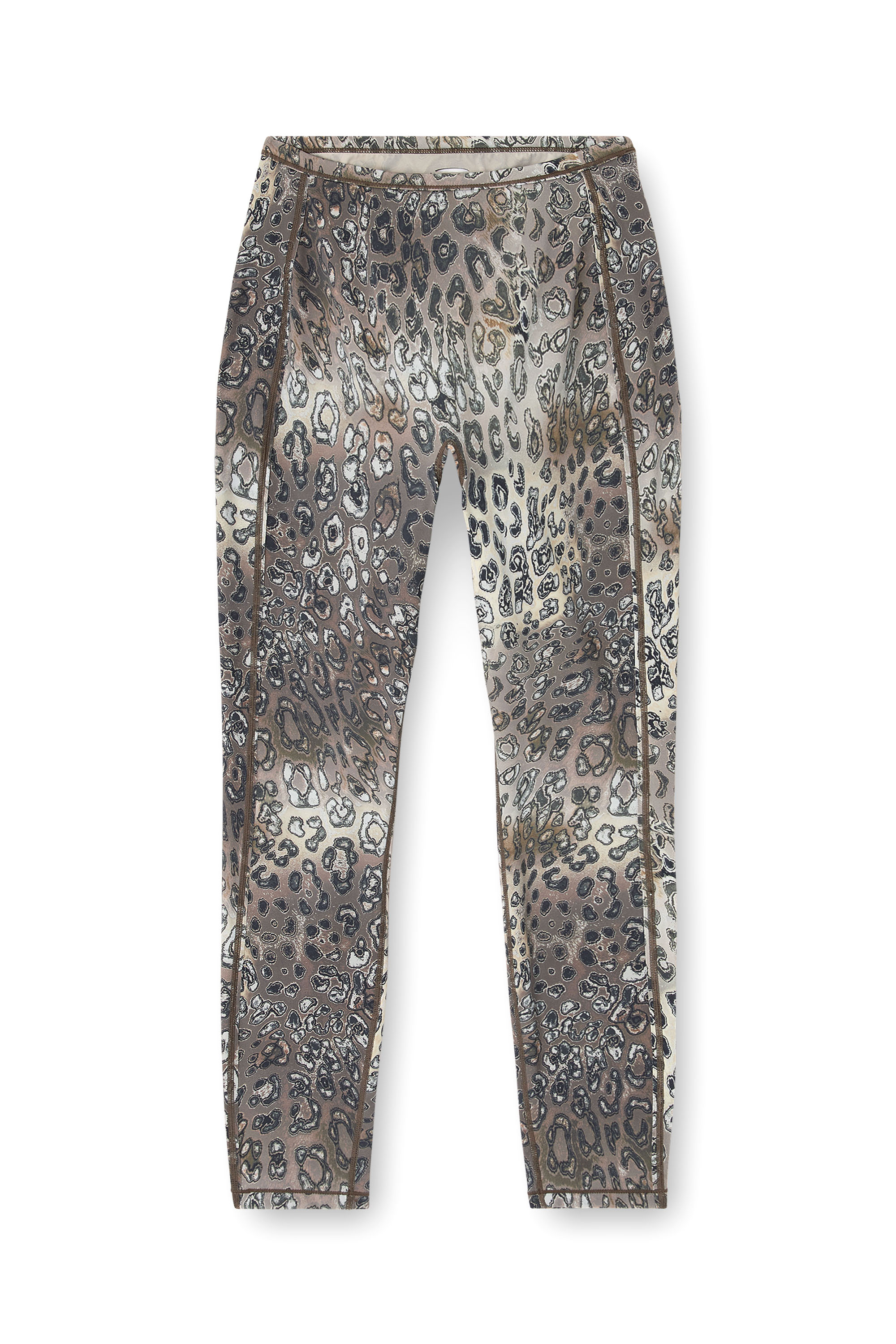 Diesel - MEREDITH-UTLT, Woman's Leopard print nylon leggings in Brown/Beige - 3