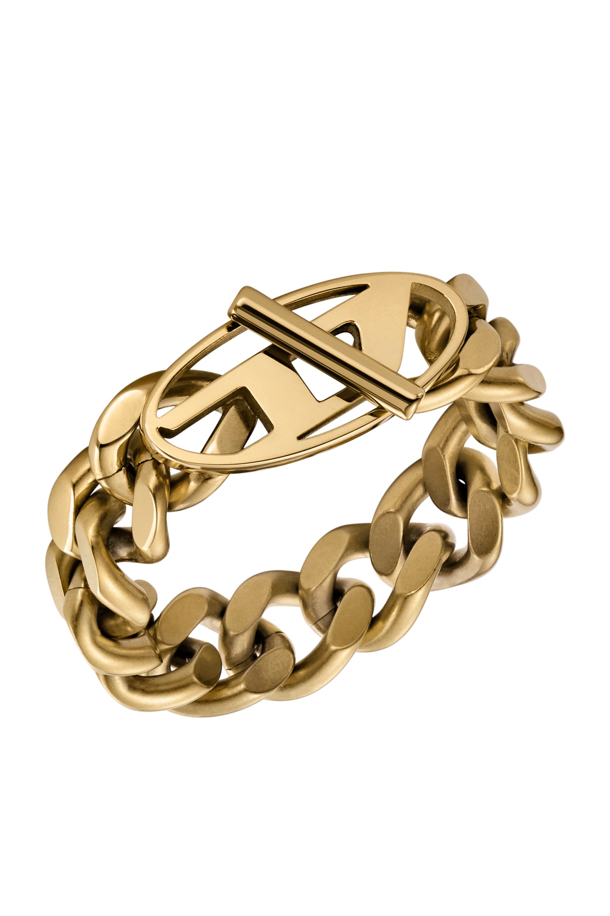Diesel - DX1568710 JEWEL, Unisex's Gold-Tone Stainless Steel Soft Chain Ring in Gold - 1