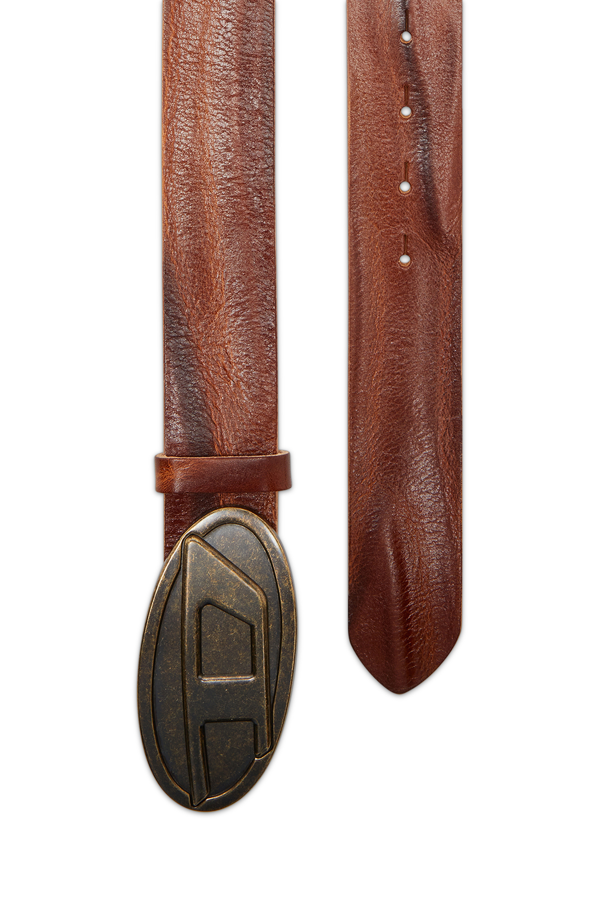 Diesel - B-1DR 2.0, Man's 4cm belt in waxed leather in Brown - 2