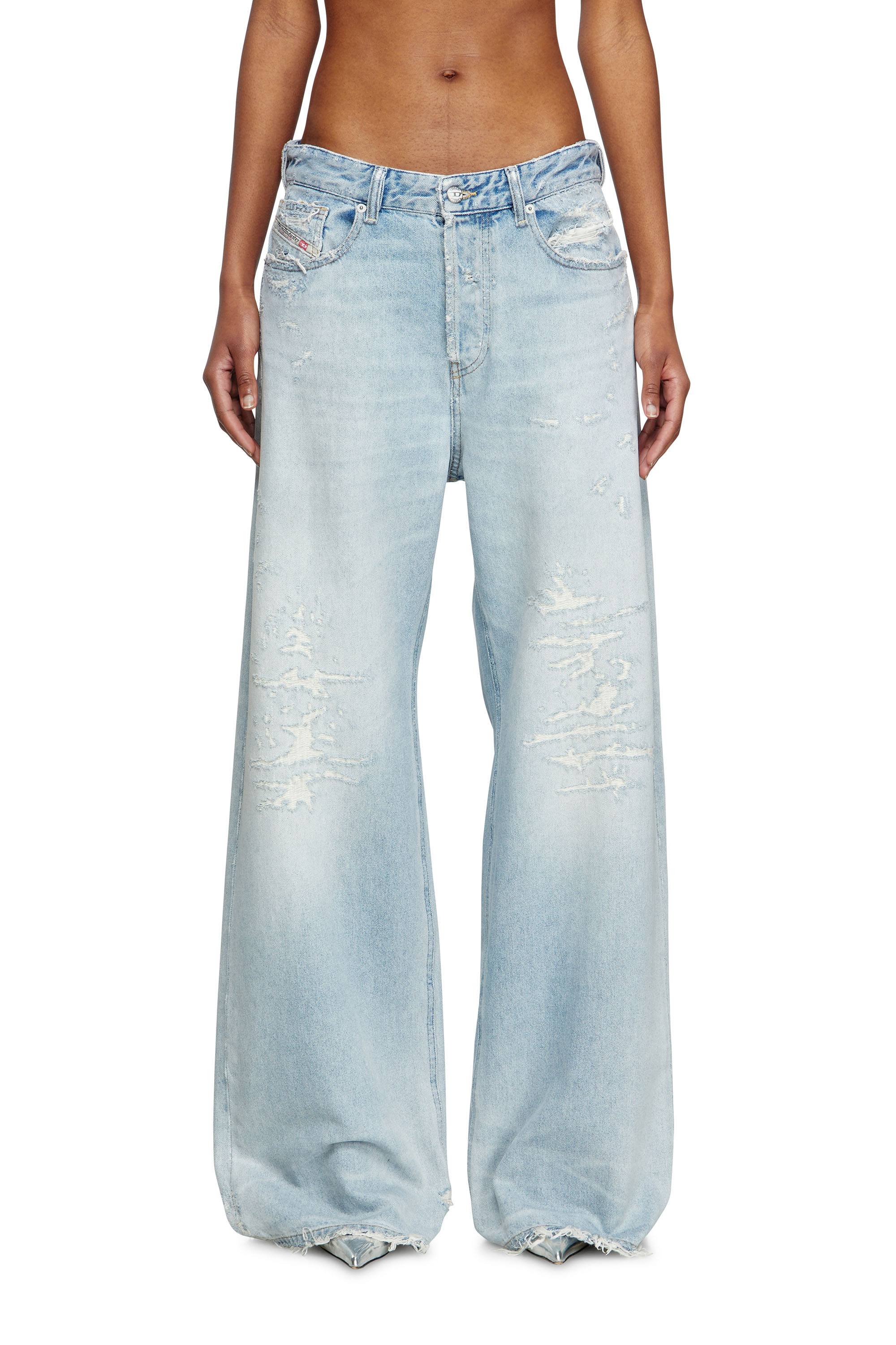 Diesel - Woman's Relaxed Jeans 1996 D-Sire 09M53, Light Blue - 2