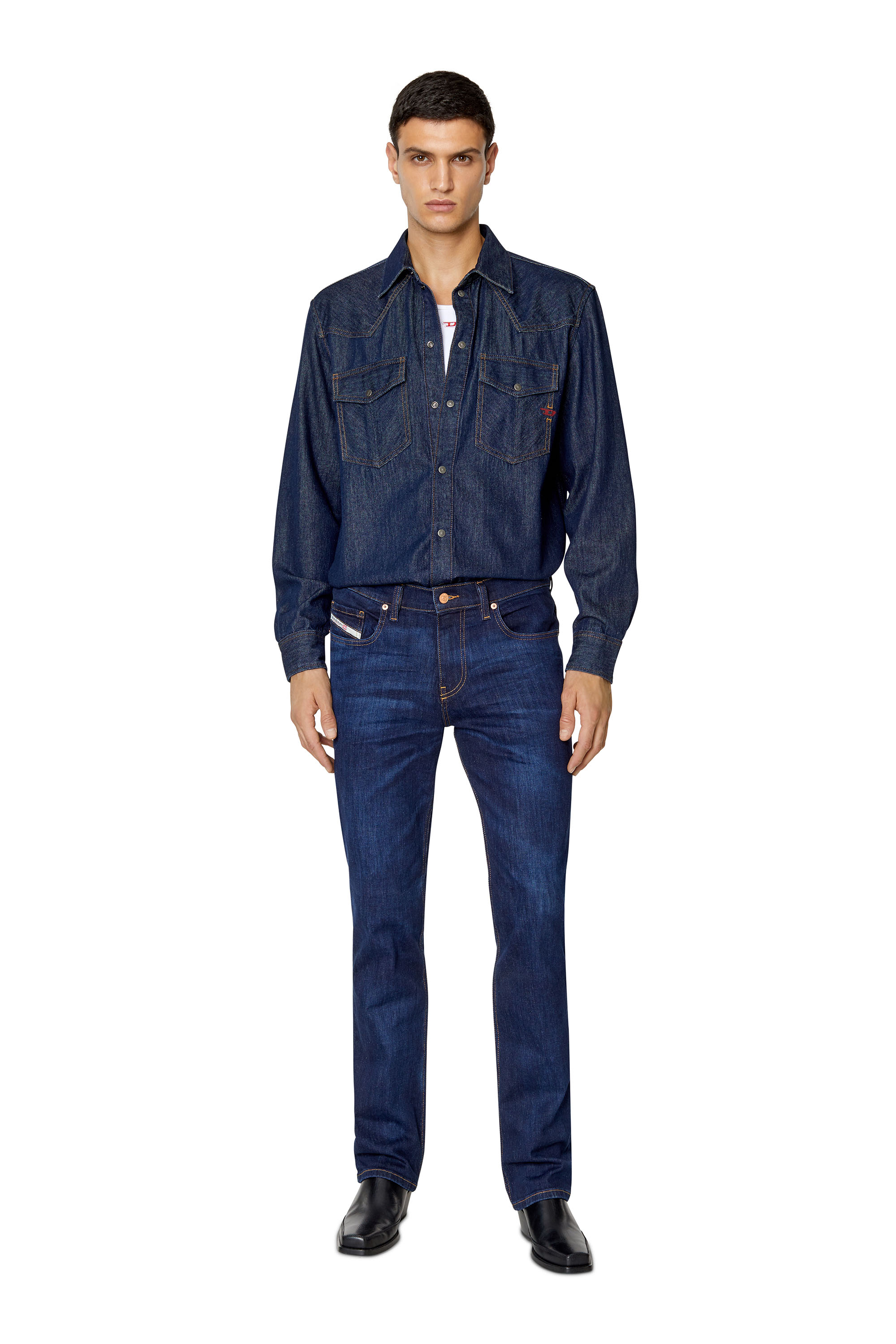 Diesel - Bootcut Jeans 2021 D-Vocs 0GDAO, Dark Blue - Image 5