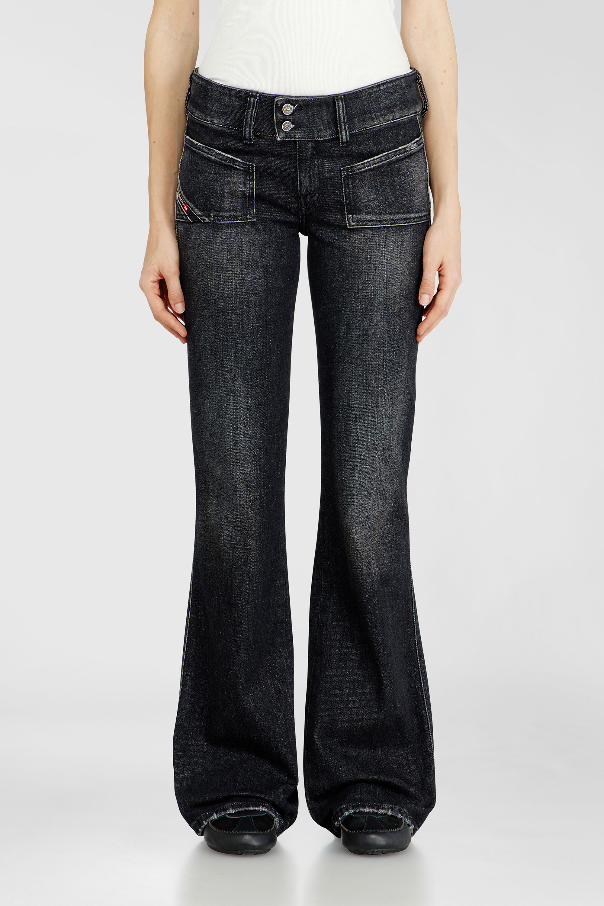 Diesel - Woman's Bootcut Jeans D-Hush 09N50, Black/Dark grey - 1