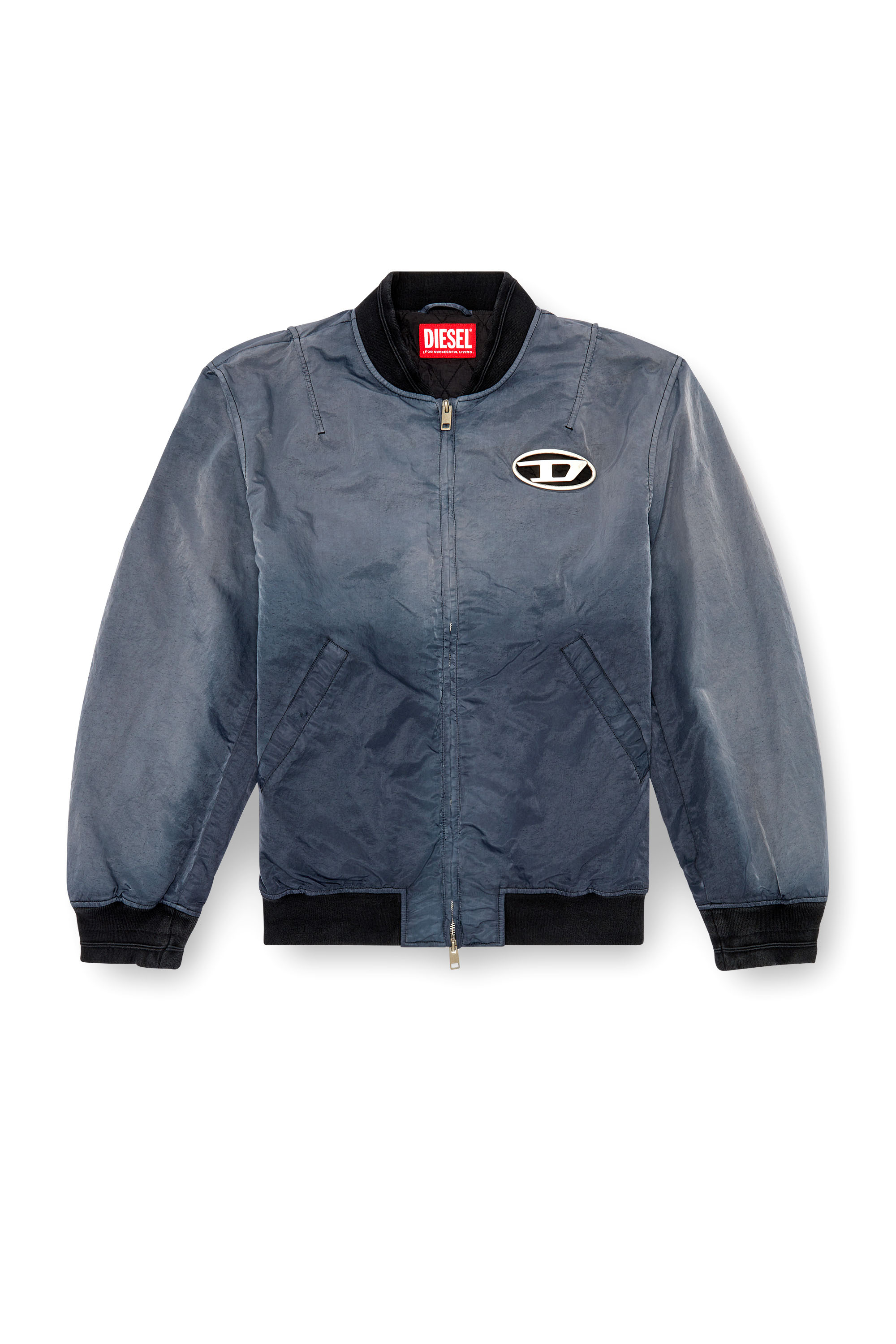 Diesel - J-KEPES, Man's Dégradé padded bomber jacket in Dark grey - 3