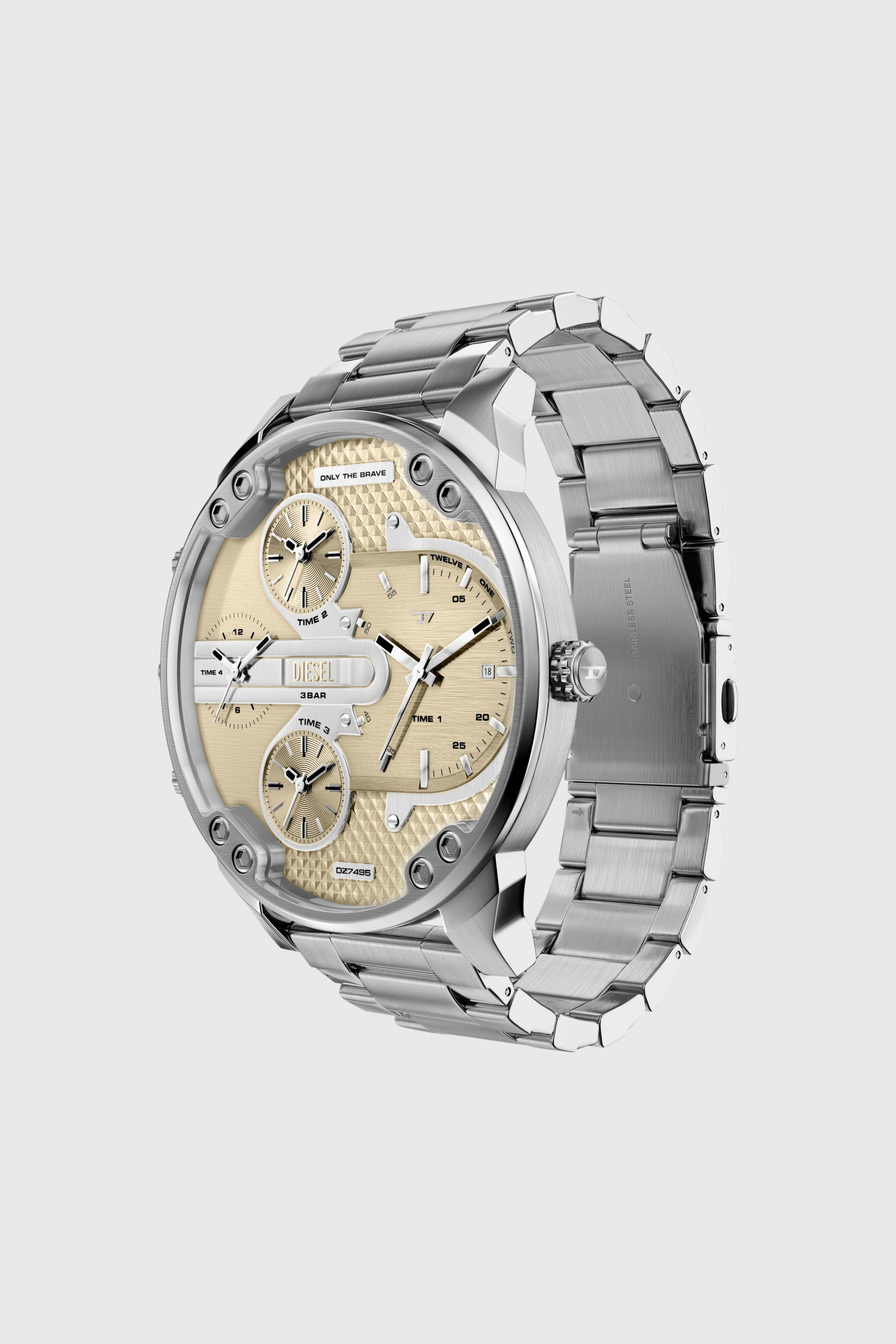 Diesel - DZ7495 WATCH, Man's Mr. Daddy Slim Stainless Steel Watch in Silver - 2