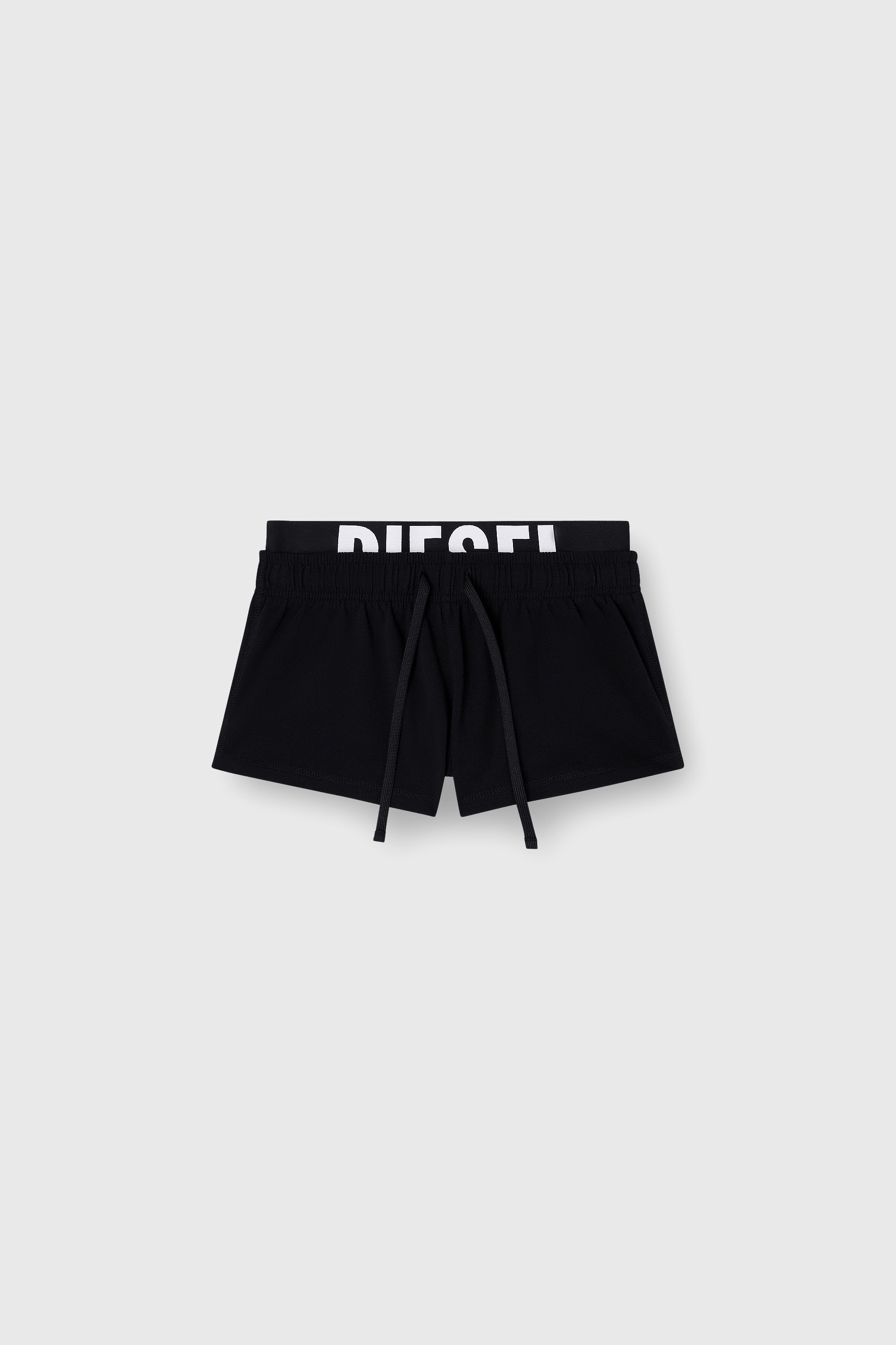 Diesel - MIRANDA-D-POP, Woman's Short pants in cotton Terry with Diesel logo in Black - 2