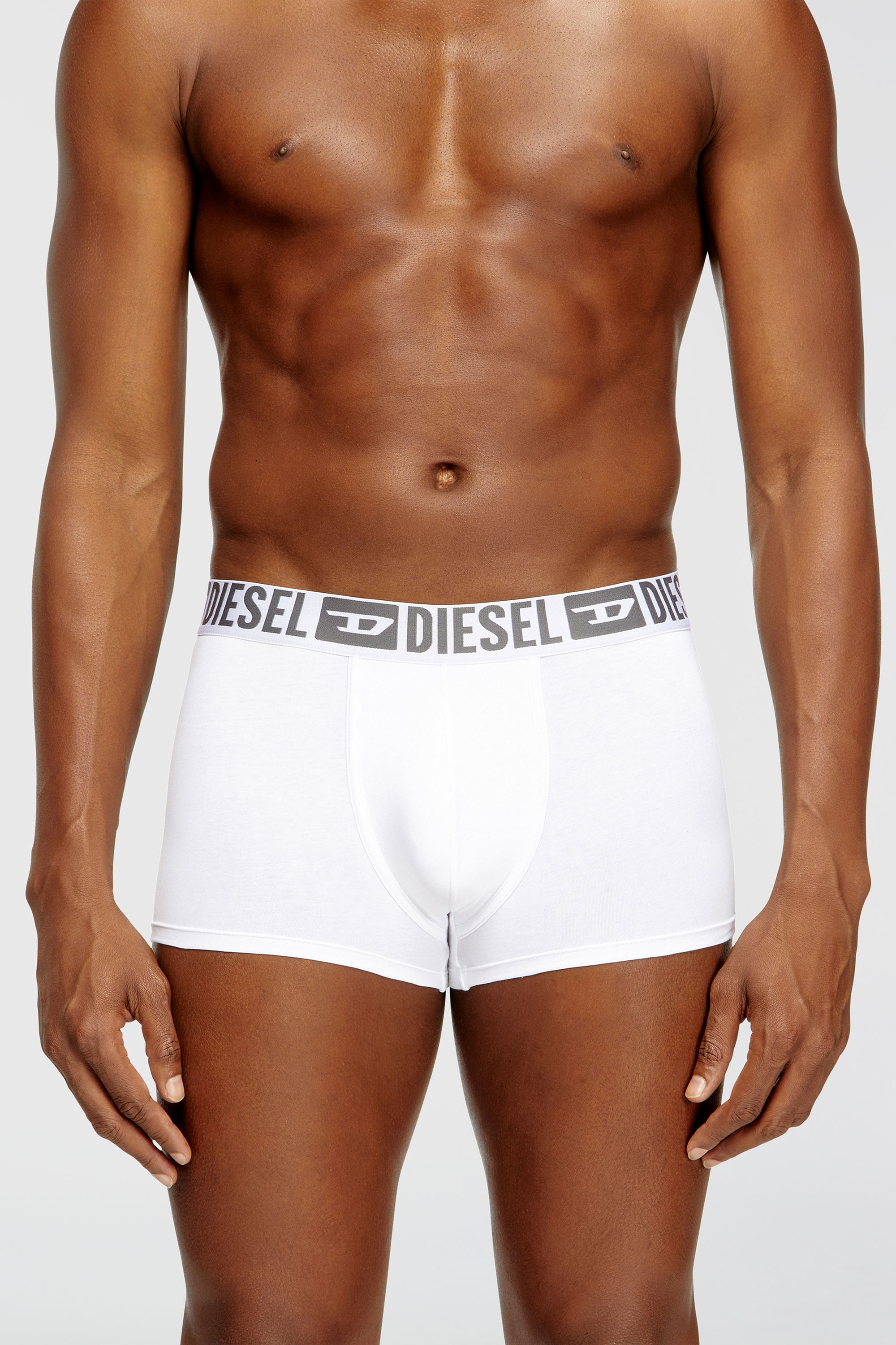 Diesel - MIKE-D-CORE-3PACK, Man's Three-pack of stretch cotton boxer briefs with tonal waistband in White/Black - 2