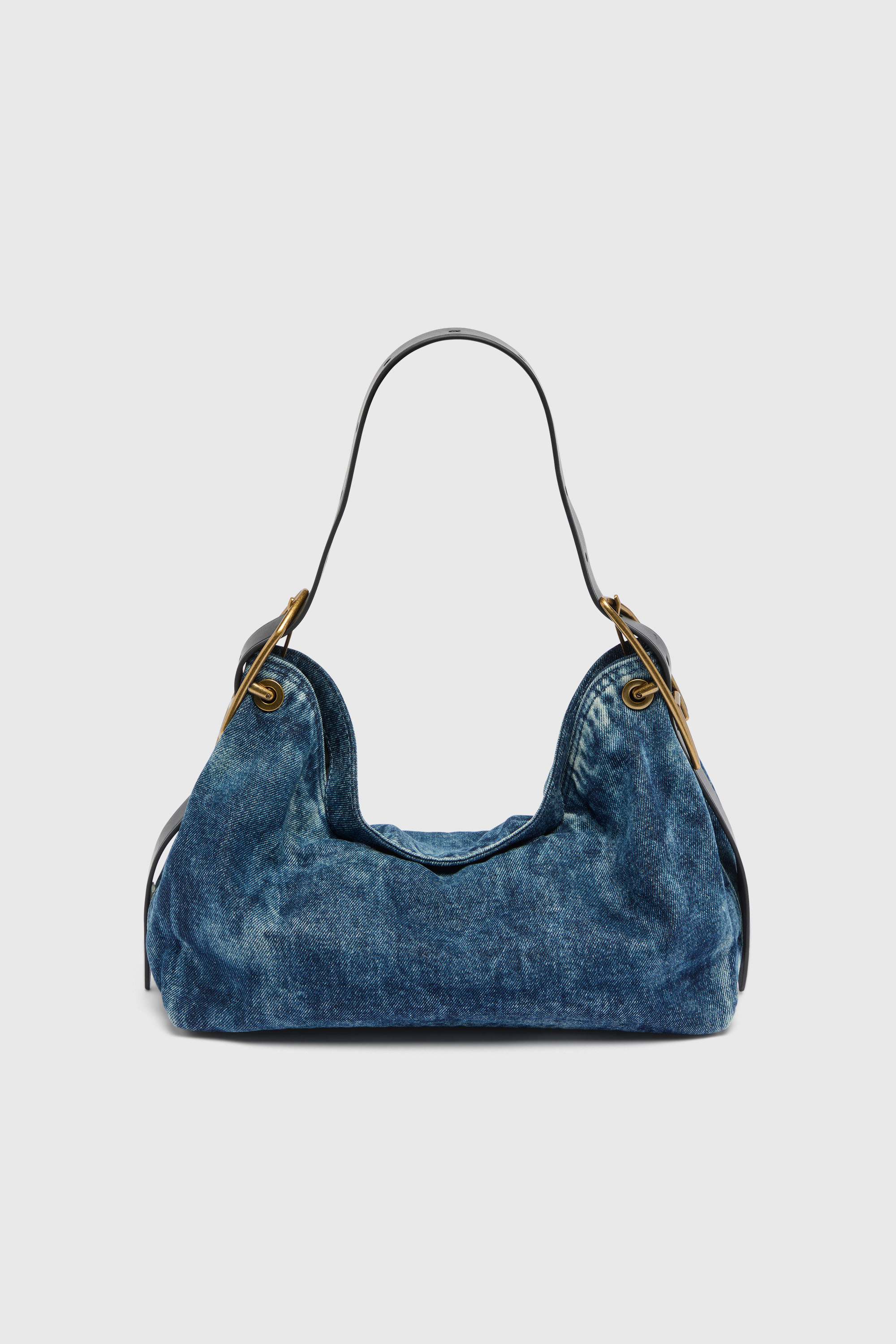 Diesel - D-LINE HOBO S, Woman's D-Line-Denim shoulder bag in Medium blue - 1