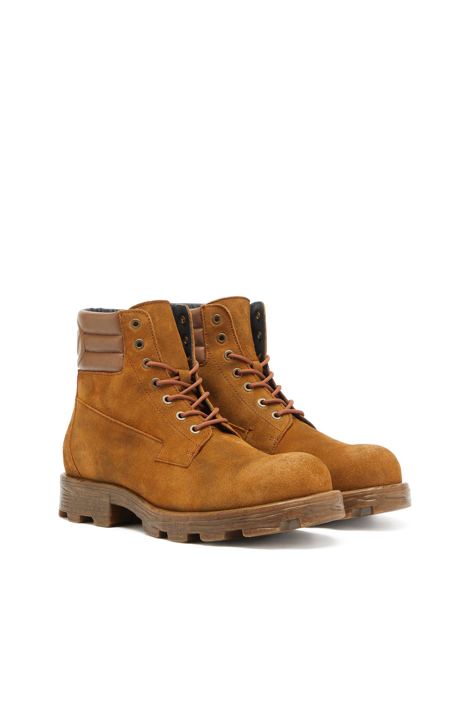 Diesel - D-HAMMER LACE UP, Man's D-Hammer - Combat boots in suede and leather in Camel - 2