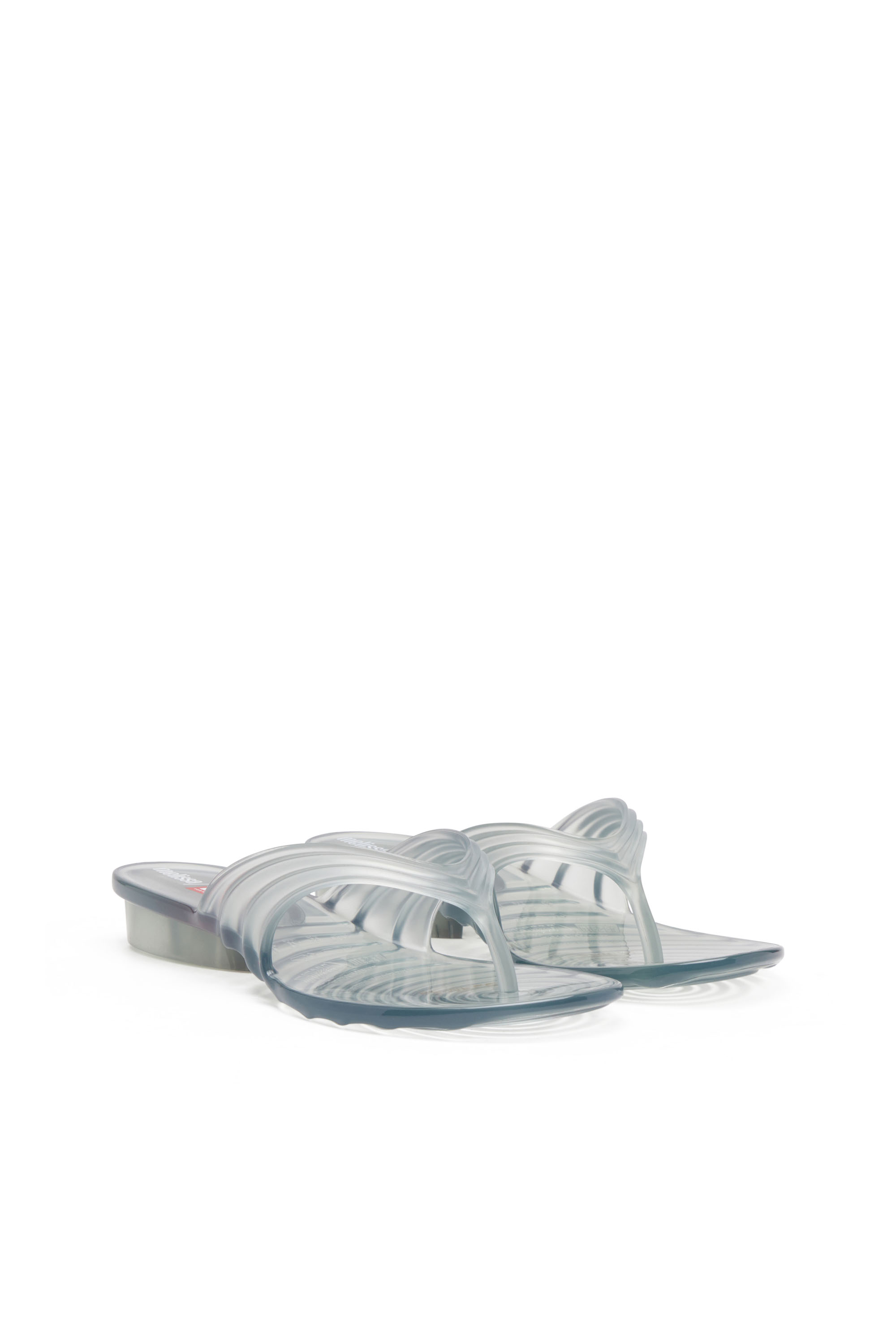 Diesel - MELISSA QUANTUM THONG, Woman's Sculptural flip-flops in Melflex® in Light Grey - 2