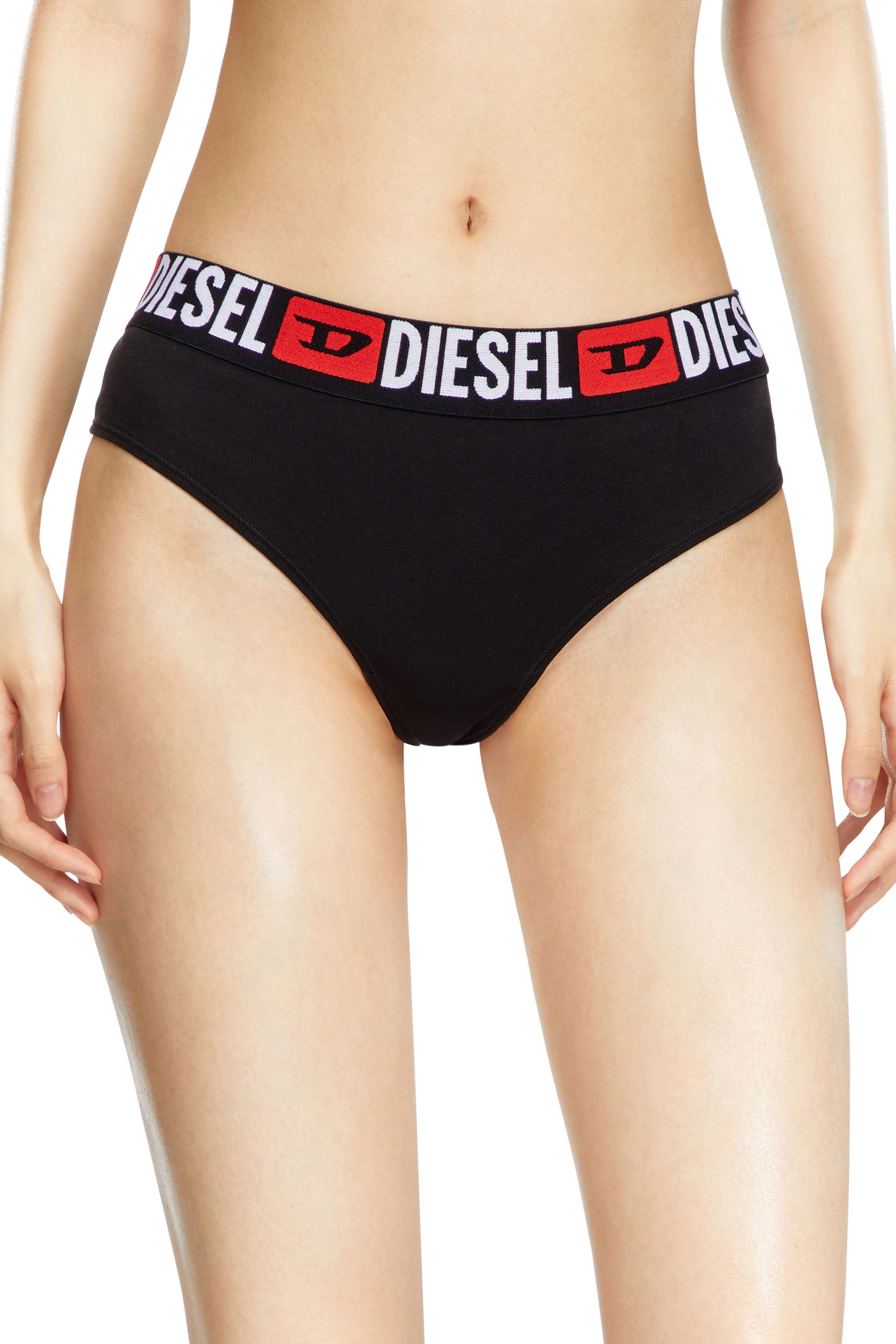 Diesel - UFST-STARS-THREEPACK, Woman's 3-pack thongs with logo waist in Black - 2