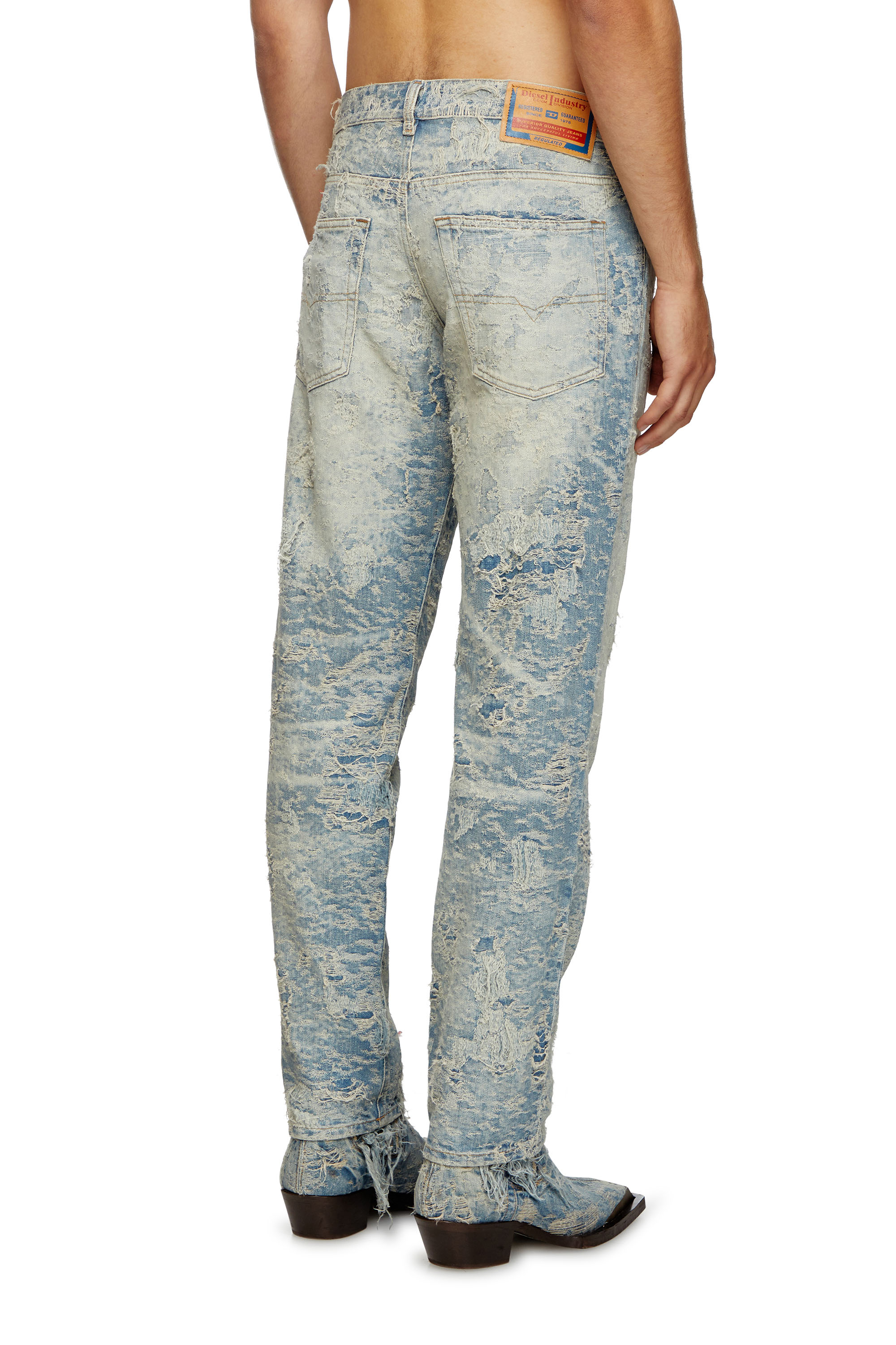 Diesel - Man's Tapered Jeans 2023 D-Finitive 007Z7, Light Blue - 3