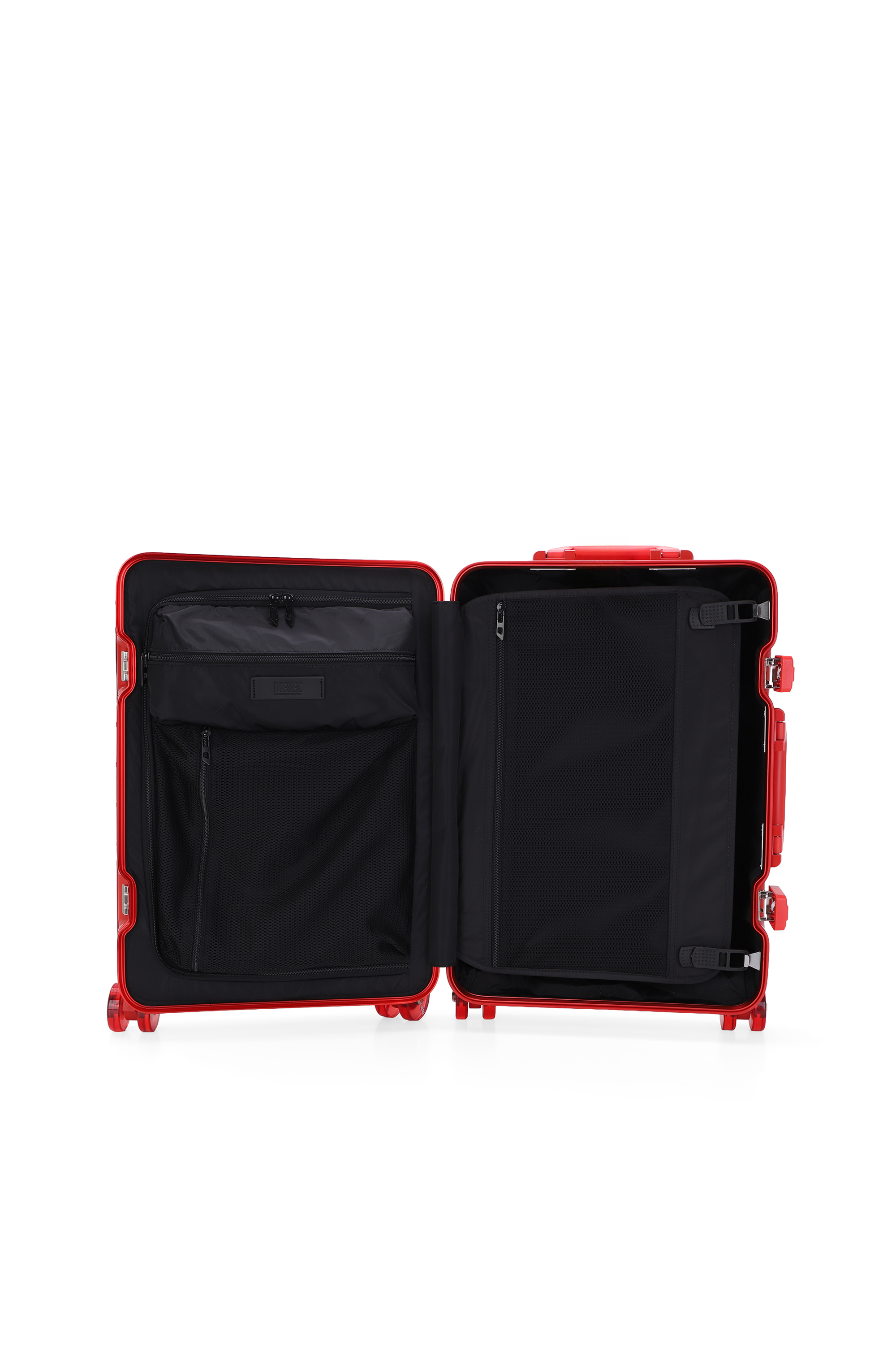Diesel - DIESEL ALUMINUM TROLLEY- DSL002, Unisex's Aluminum suitcase size S in Red - 3