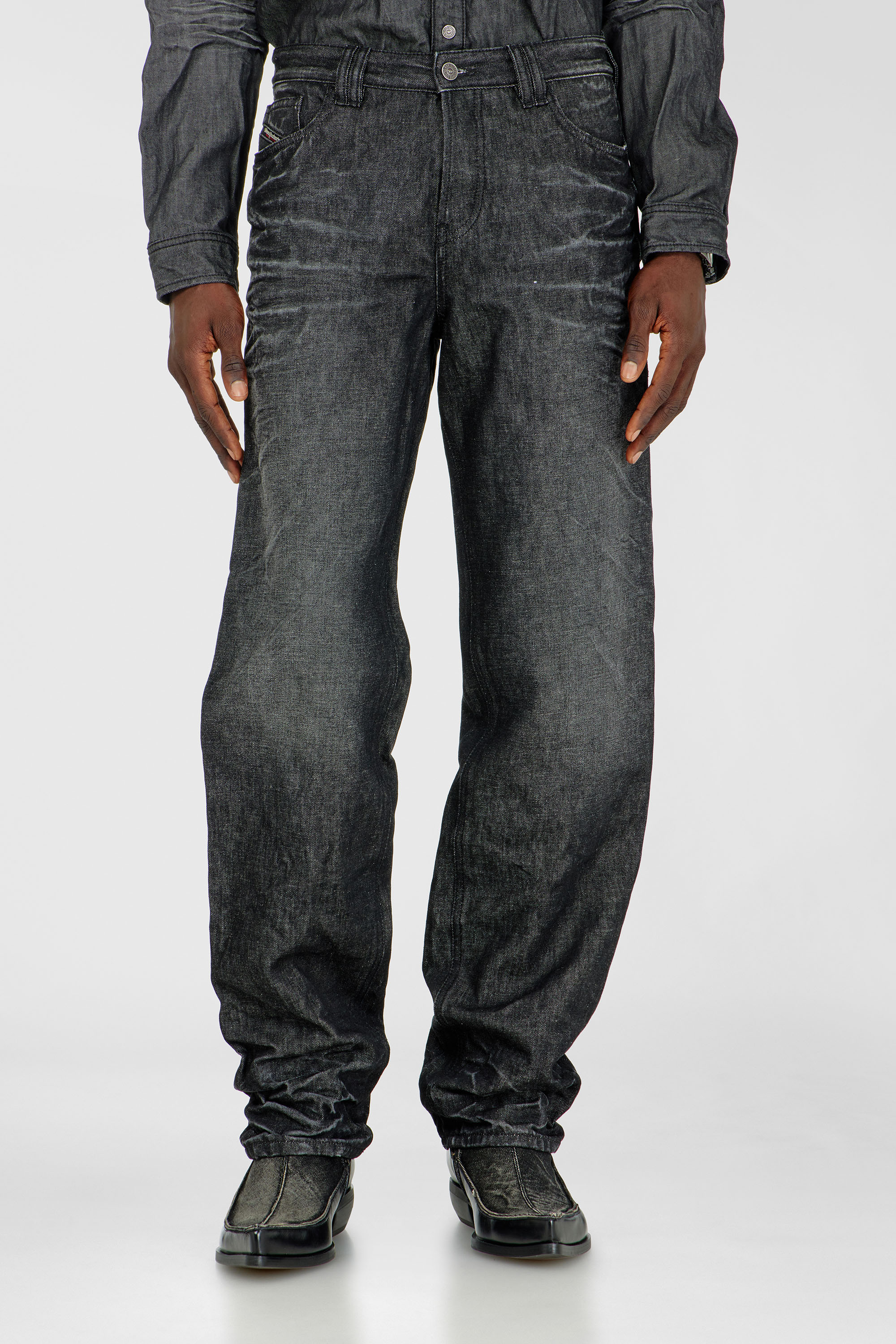 Diesel - Man's Regular Jeans 1991 D-Voeed 09R39, Black/Dark grey - 1