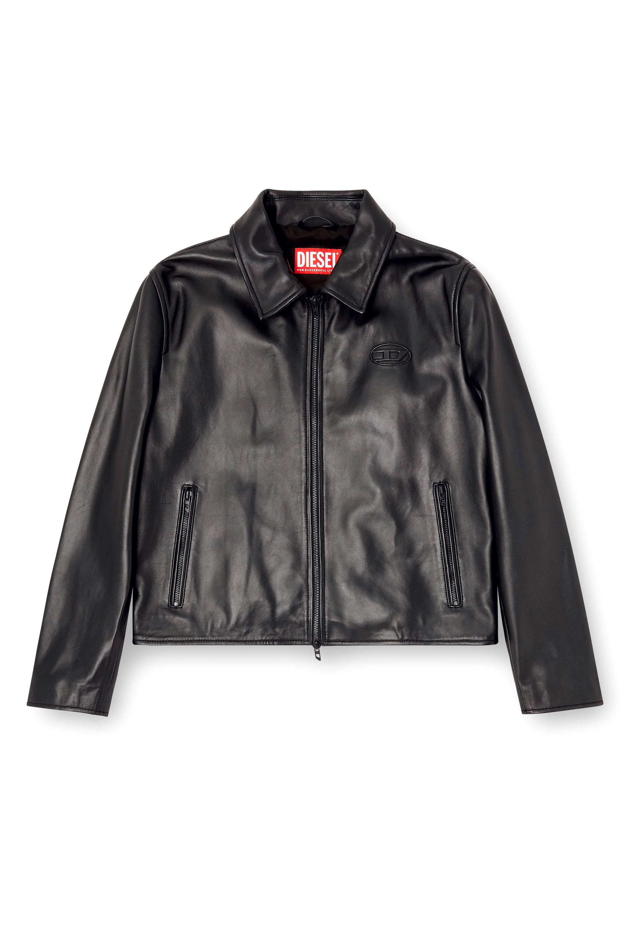 Diesel - L-AMAR-FEM-S2, Woman's Coach jacket in leather in Black - 3