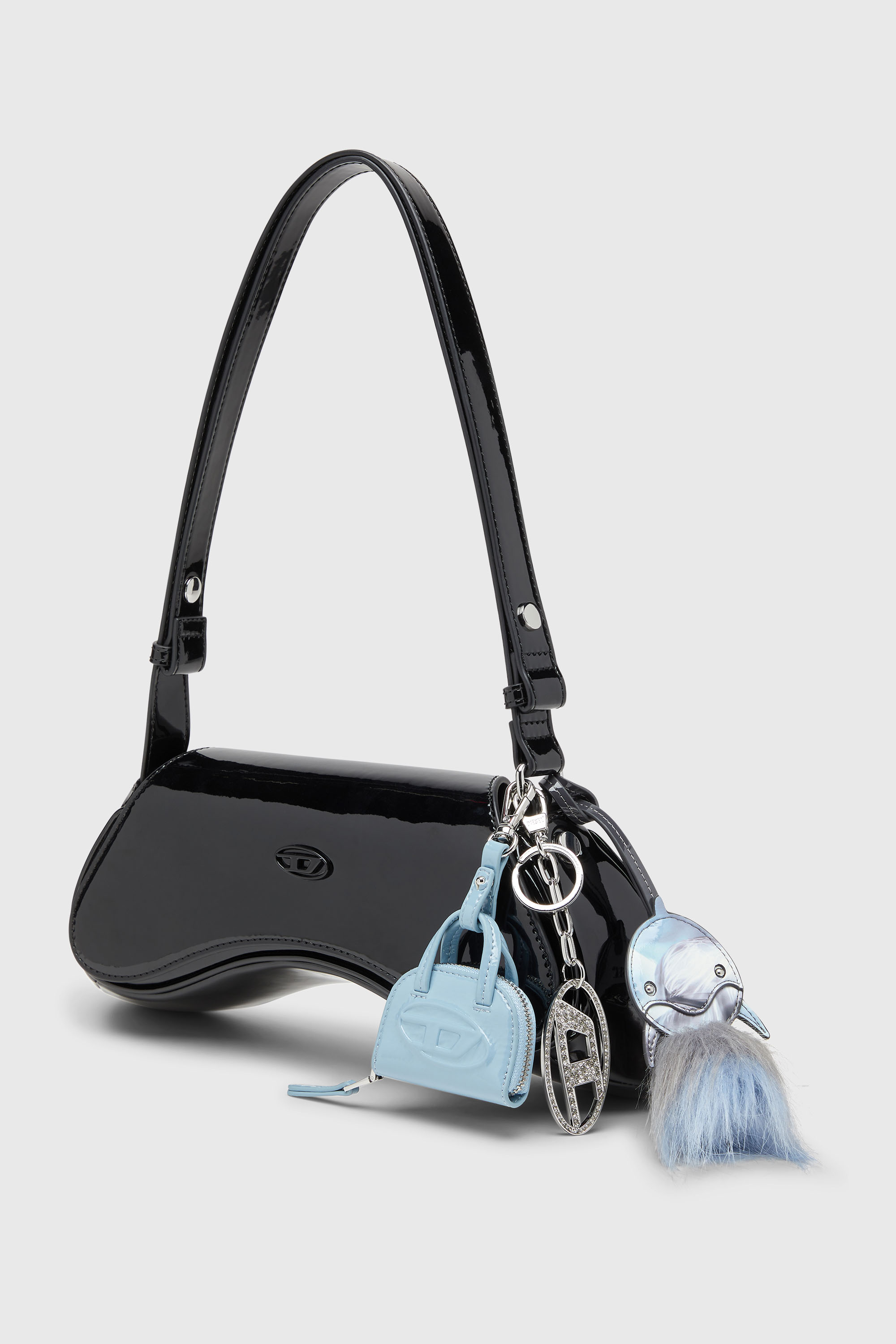 Diesel - PLAY CROSSBODY, Woman's Play-Glossy crossbody bag in Black - 2
