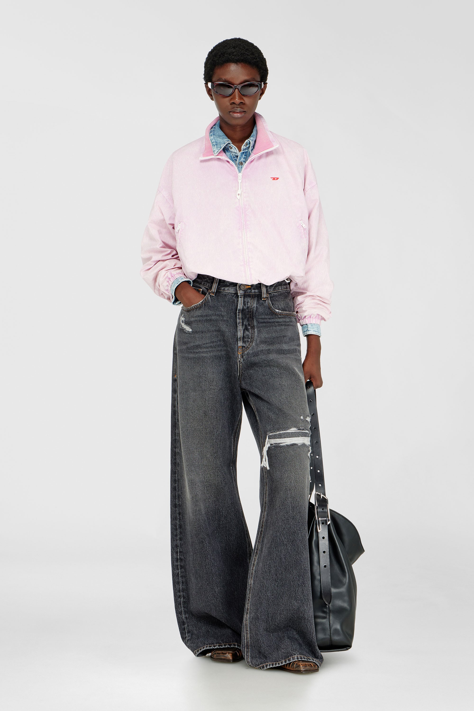Diesel - Unisex's Relaxed Jeans 1996 D-Sire 007F6, Black/Dark grey - 1