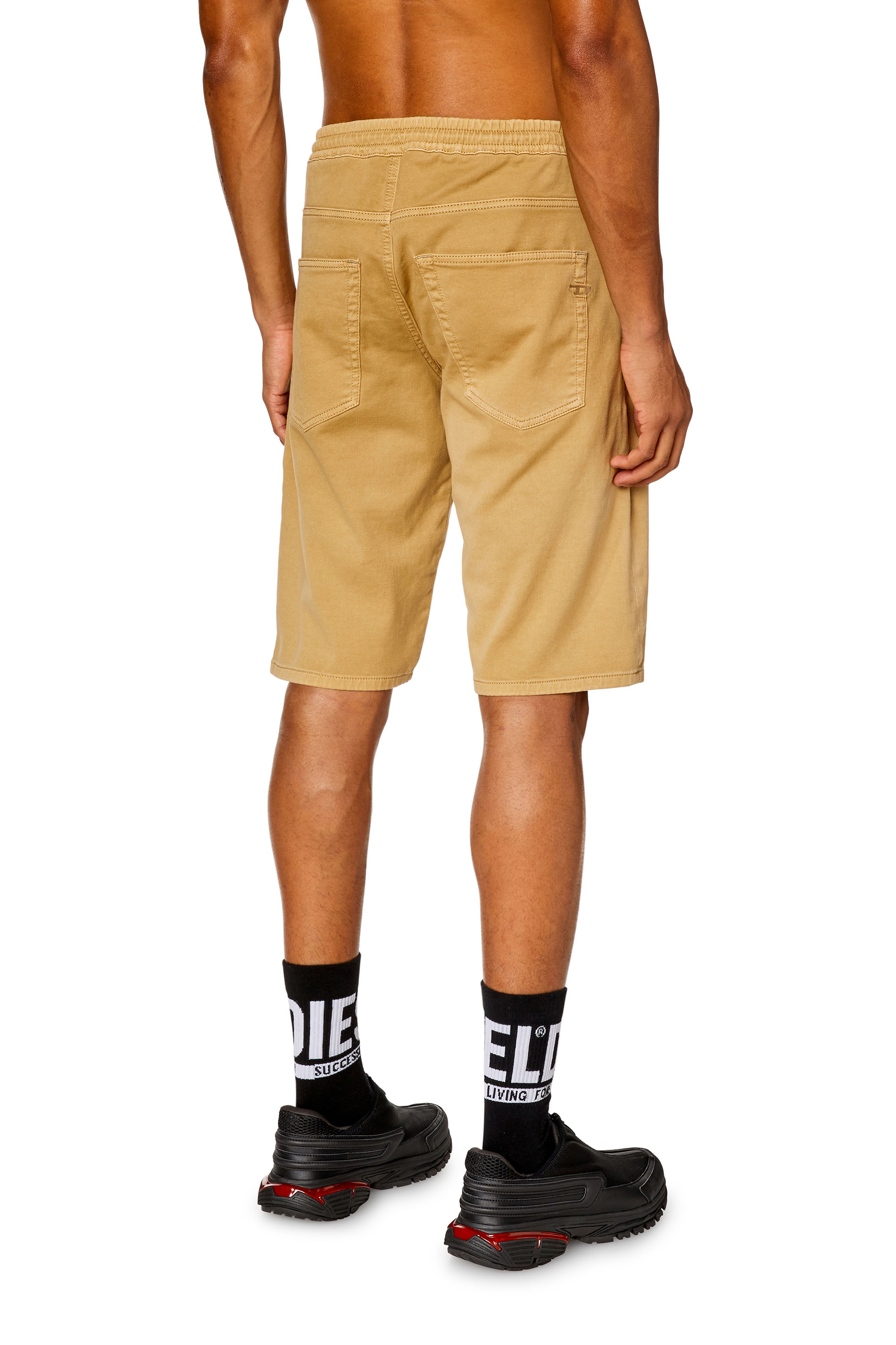 Diesel - 2033 D-KROOLEY-SHORT JOGG, Man's Chino shorts in JoggJeans in Light Brown - 4