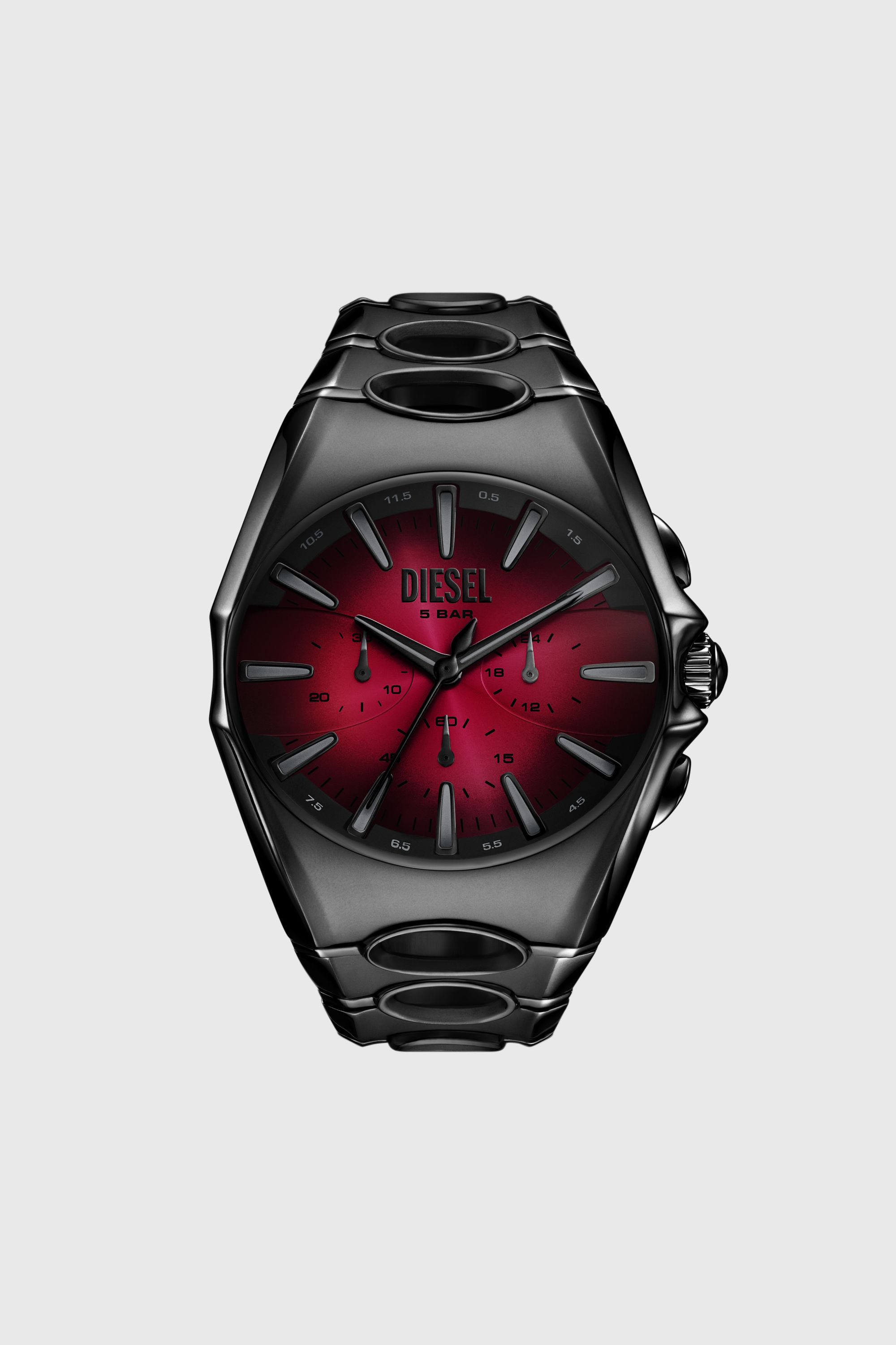 Diesel - DZ4696 WATCH, Man's D-Curve black stainless steel watch in Black - 1