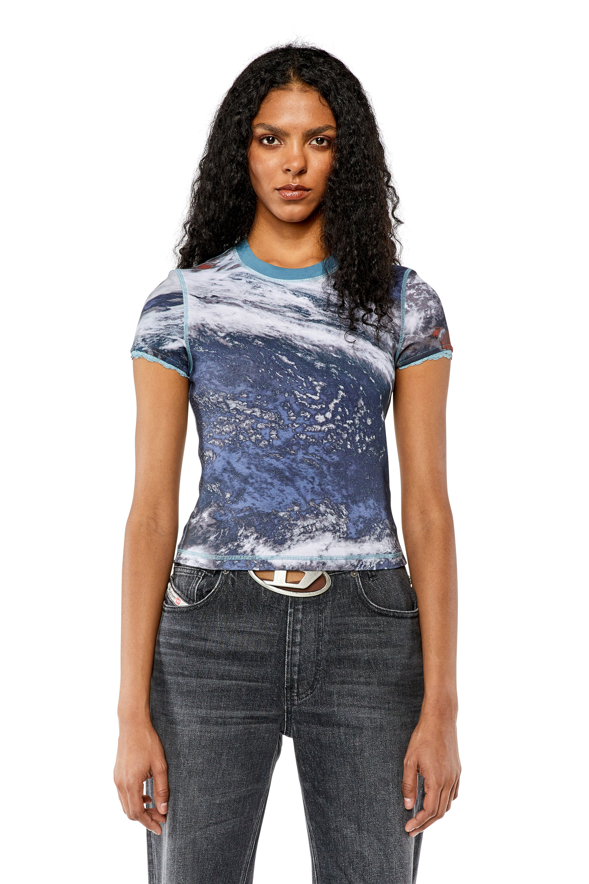 Diesel - T-SKINZY-LACE, Blue - Image 6