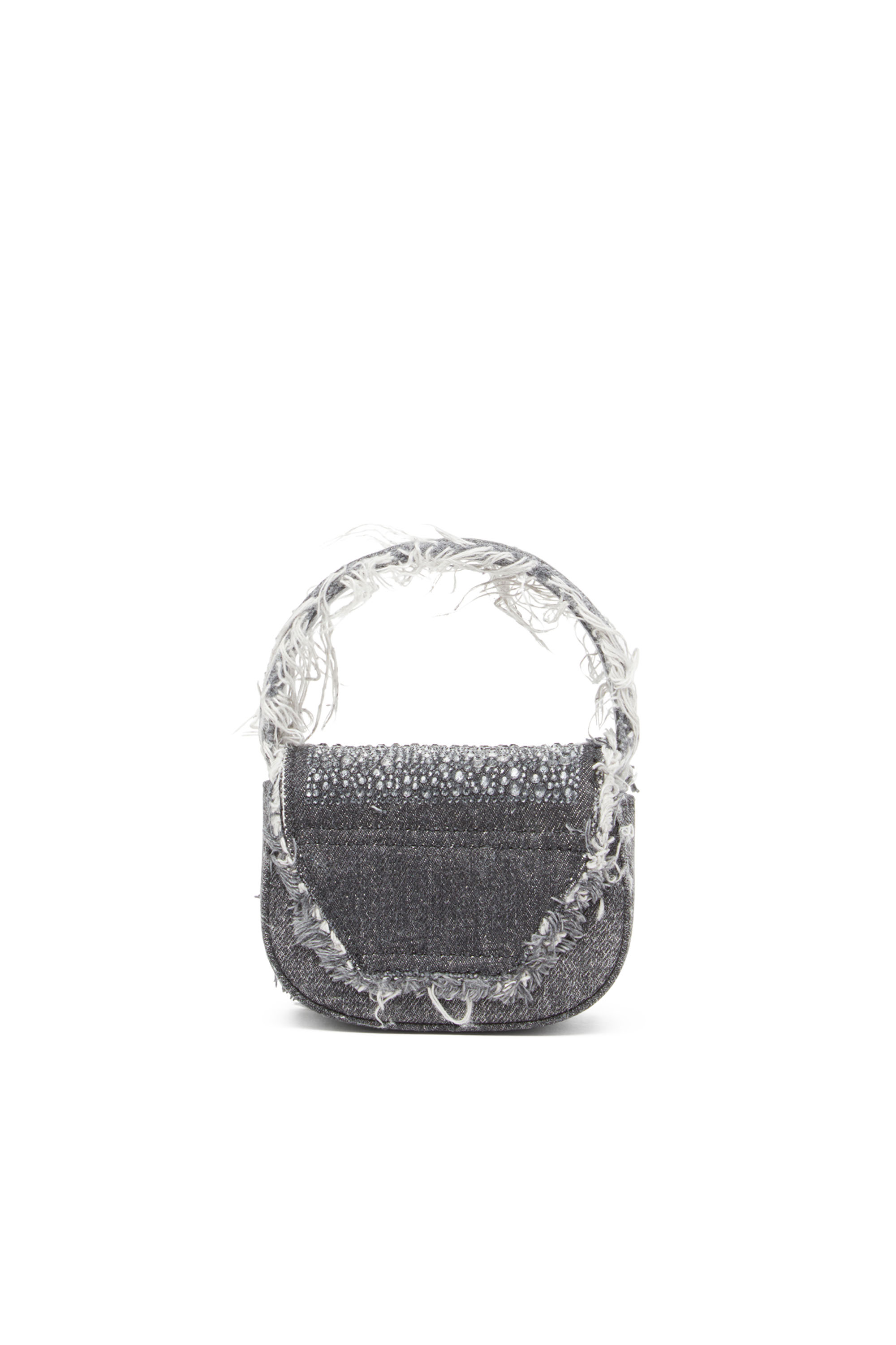 Diesel - 1DR XS, Woman's 1DR XS-Iconic mini bag in denim and crystals in Black - 2