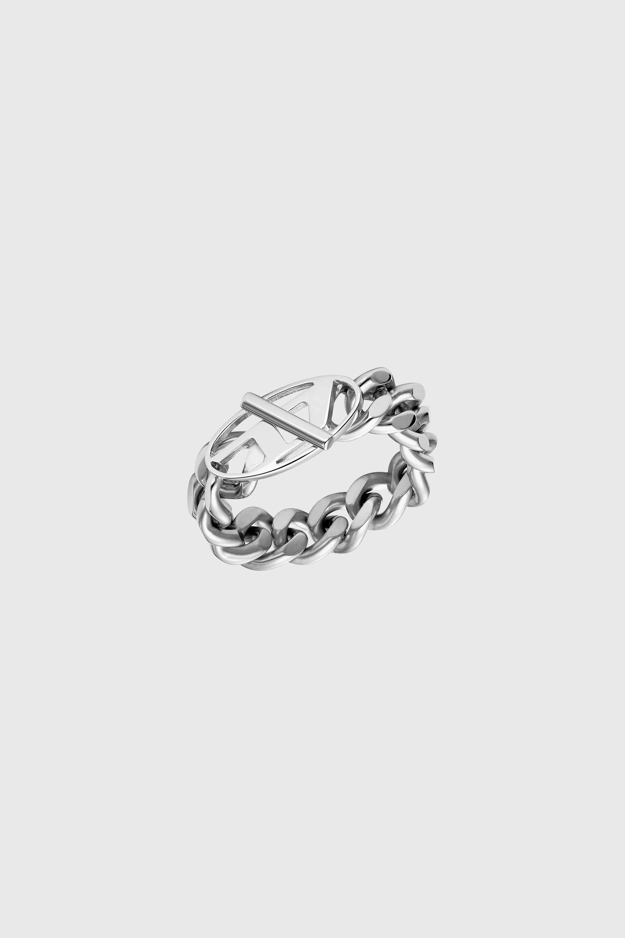Diesel - DX1533040, Unisex's Stainless Steel Soft Chain Ring in Silver - 1