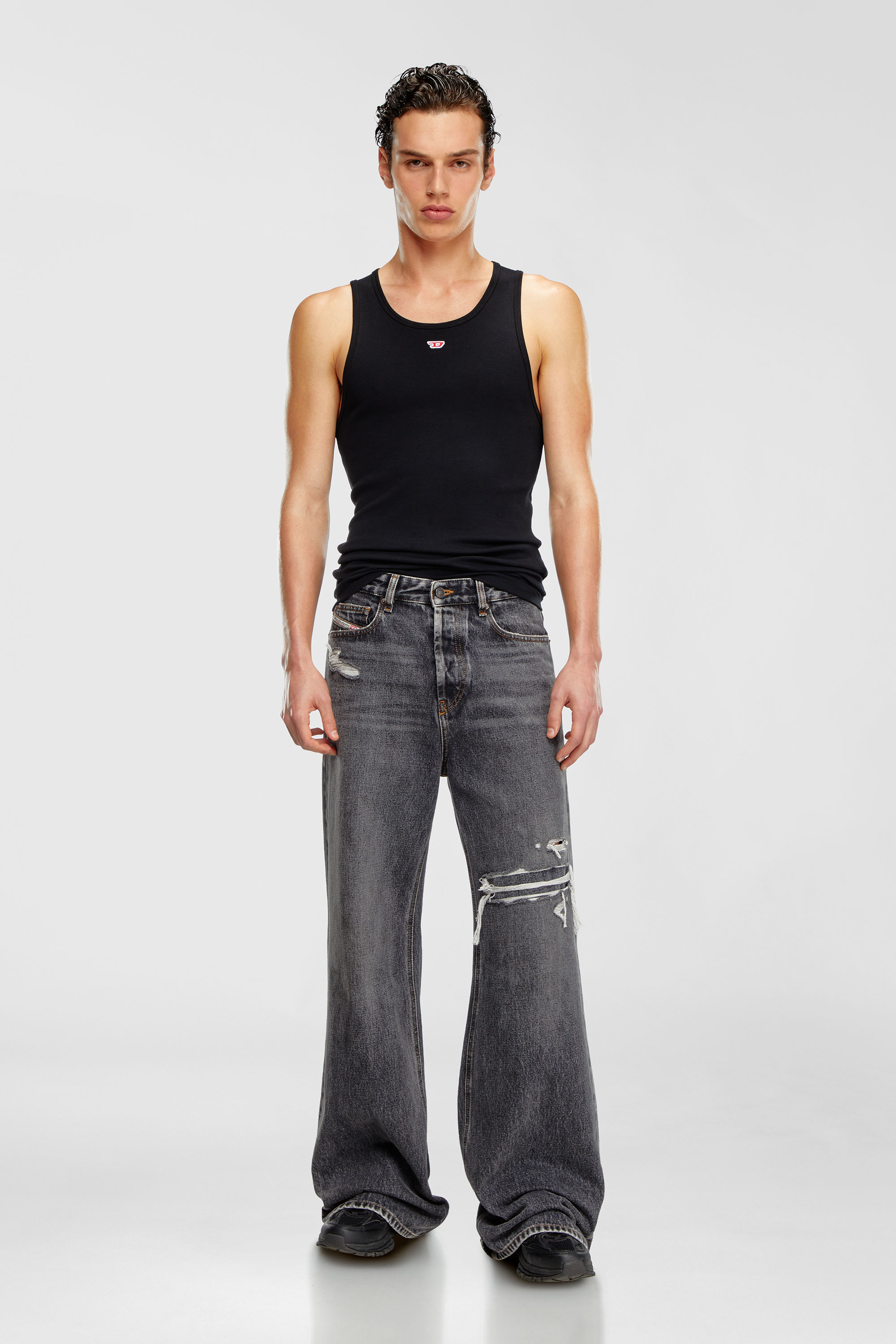 Diesel - Unisex's Relaxed Jeans 1996 D-Sire 007F6, Black/Dark grey - 1