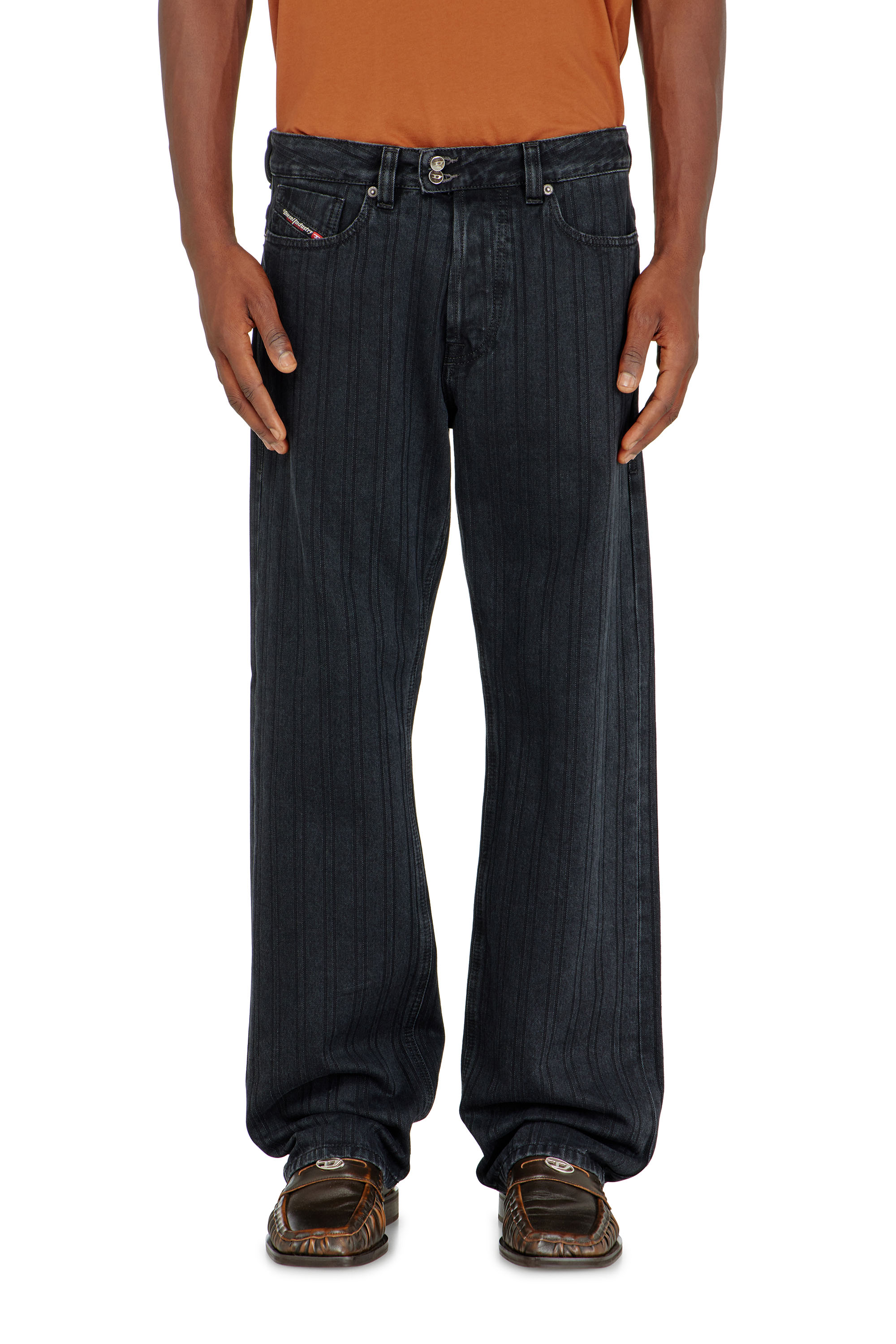 Diesel - Man's Relaxed Jeans 1980 D-Eeper 09Q12, Black/Dark grey - 4