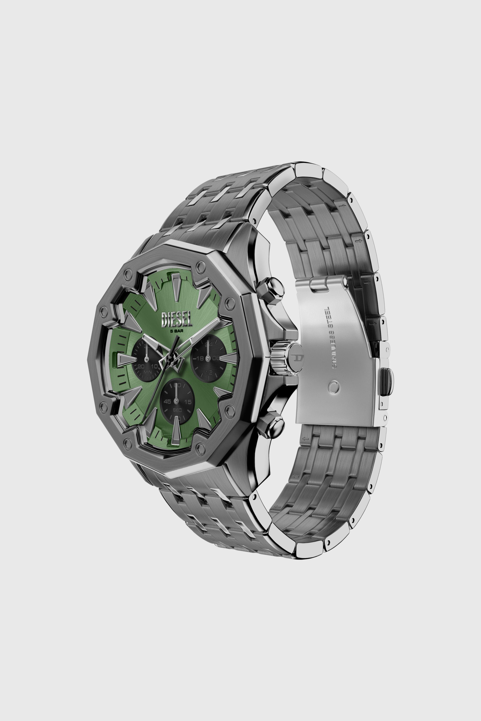 Diesel - DZ4711 WATCH, Man's Stinger gunmetal stainless steel watch in Dark grey - 2