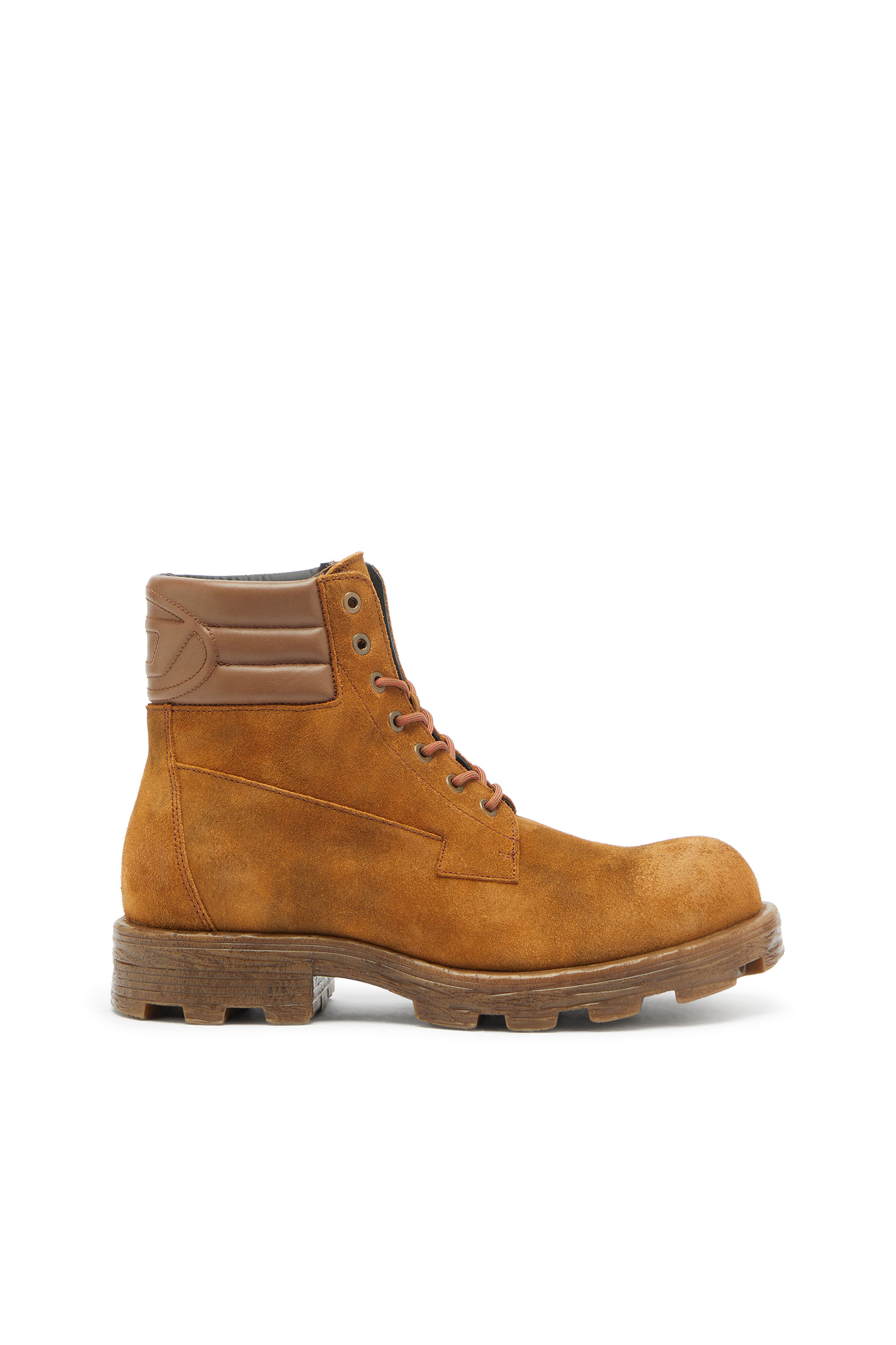 Diesel - D-HAMMER LACE UP, Man's D-Hammer - Combat boots in suede and leather in Camel - 1