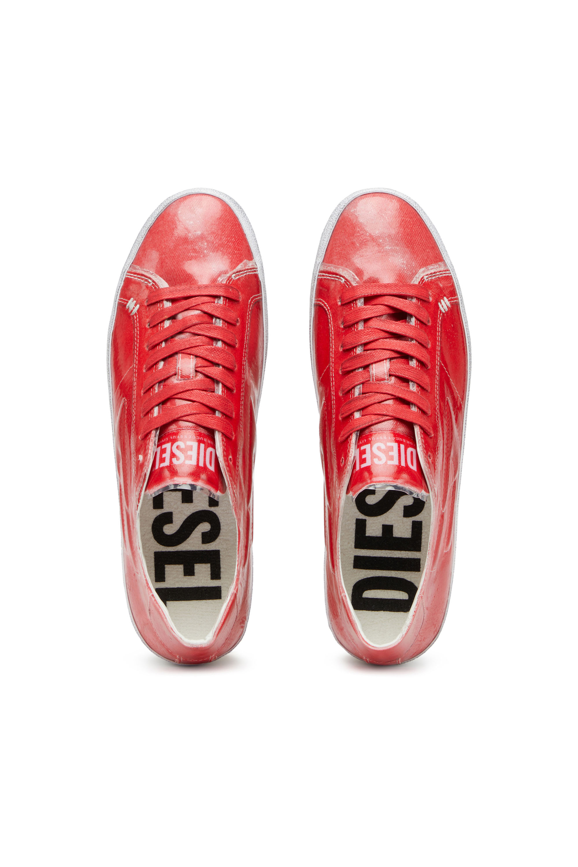 Diesel - S-LEROJI LOW W, Woman's S-Leroji Low W - Canvas sneakers with TPU overlay in Red - 4