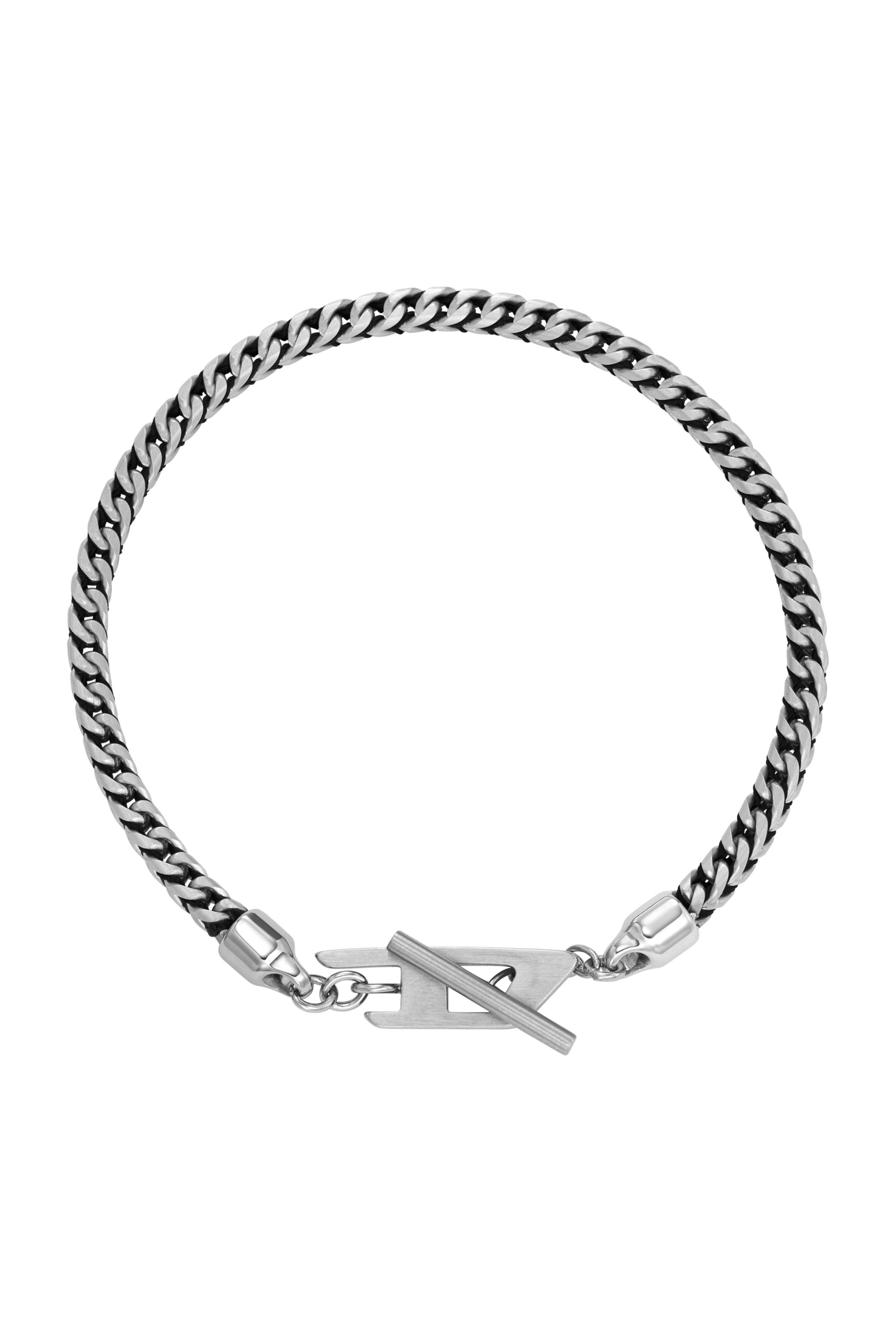 Diesel - DX1551040 JEWEL, Unisex's Stainless Steel Chain Bracelet in Silver/Black - 1