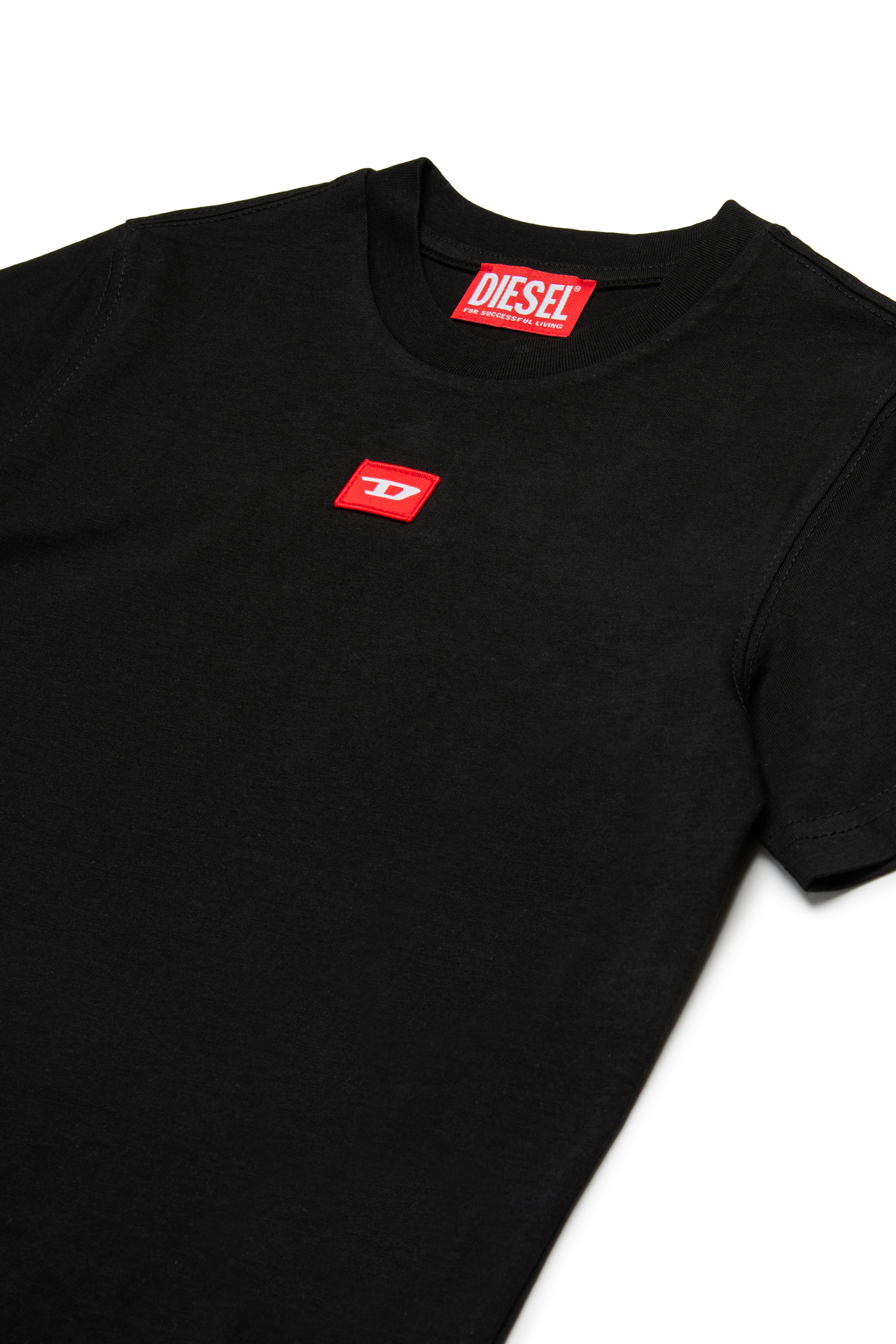 Diesel - TXDIEGO, Man's Cotton T-shirt with patch in Black - 3