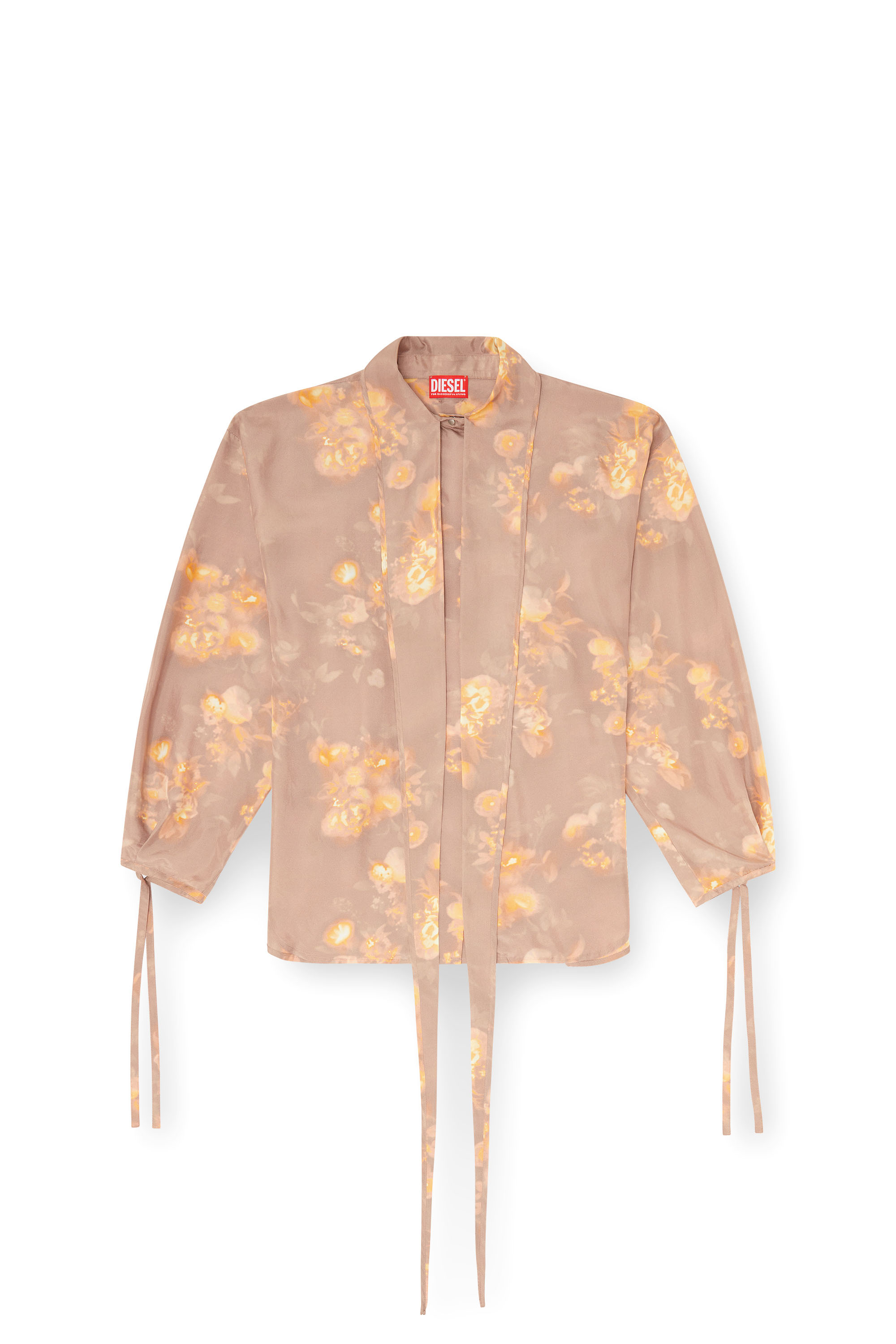 Diesel - C-ALLAS-T1, Woman's Shirt in floral-print habotai silk in null - 2