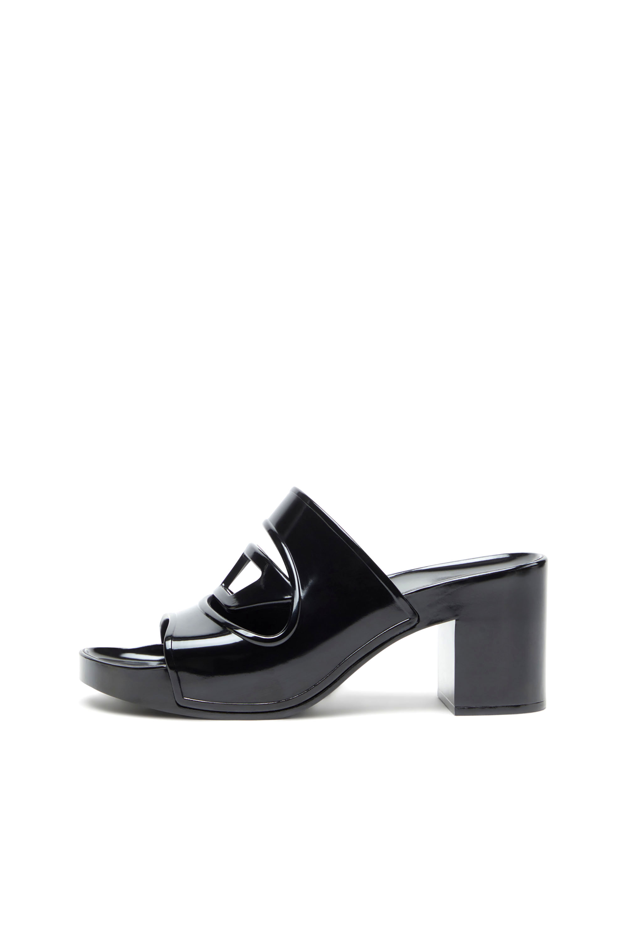 SA-BONNIE, Black Diesel - SA-BONNIE, Woman's Sa-Bonnie-Heeled rubber slides with cut-out logo in Black - 7
