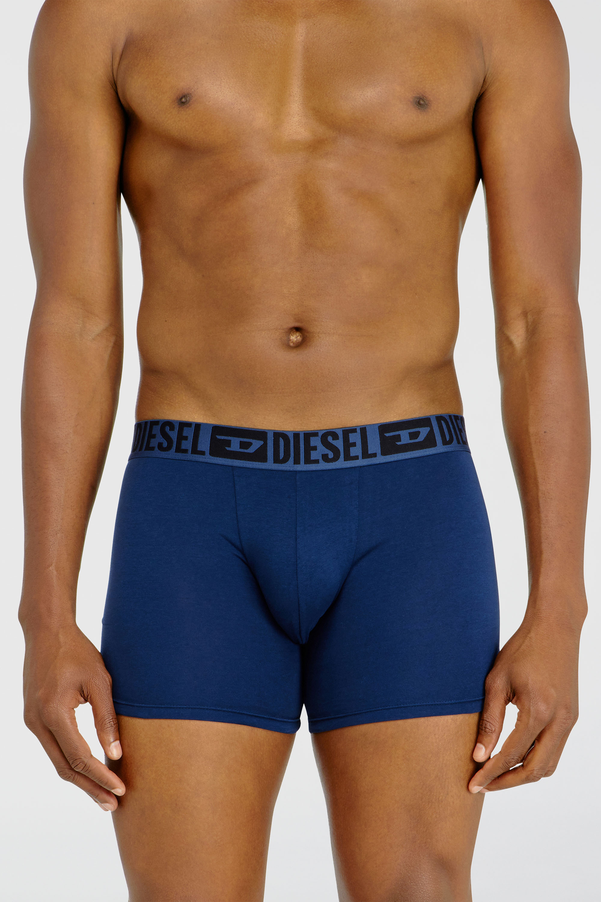 Diesel - SEBASTIAN-D-CORE-3PACK, Man's Three-pack boxer briefs in stretch cotton in Black/Blue - 2