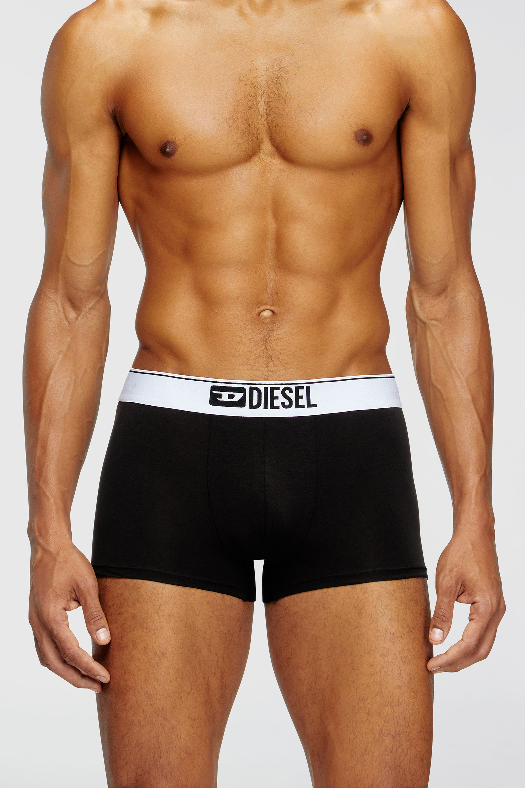 Diesel - UMBX-DAMIENTHREEPACK, Man's Three-pack of plain boxer briefs in Black/White - 2
