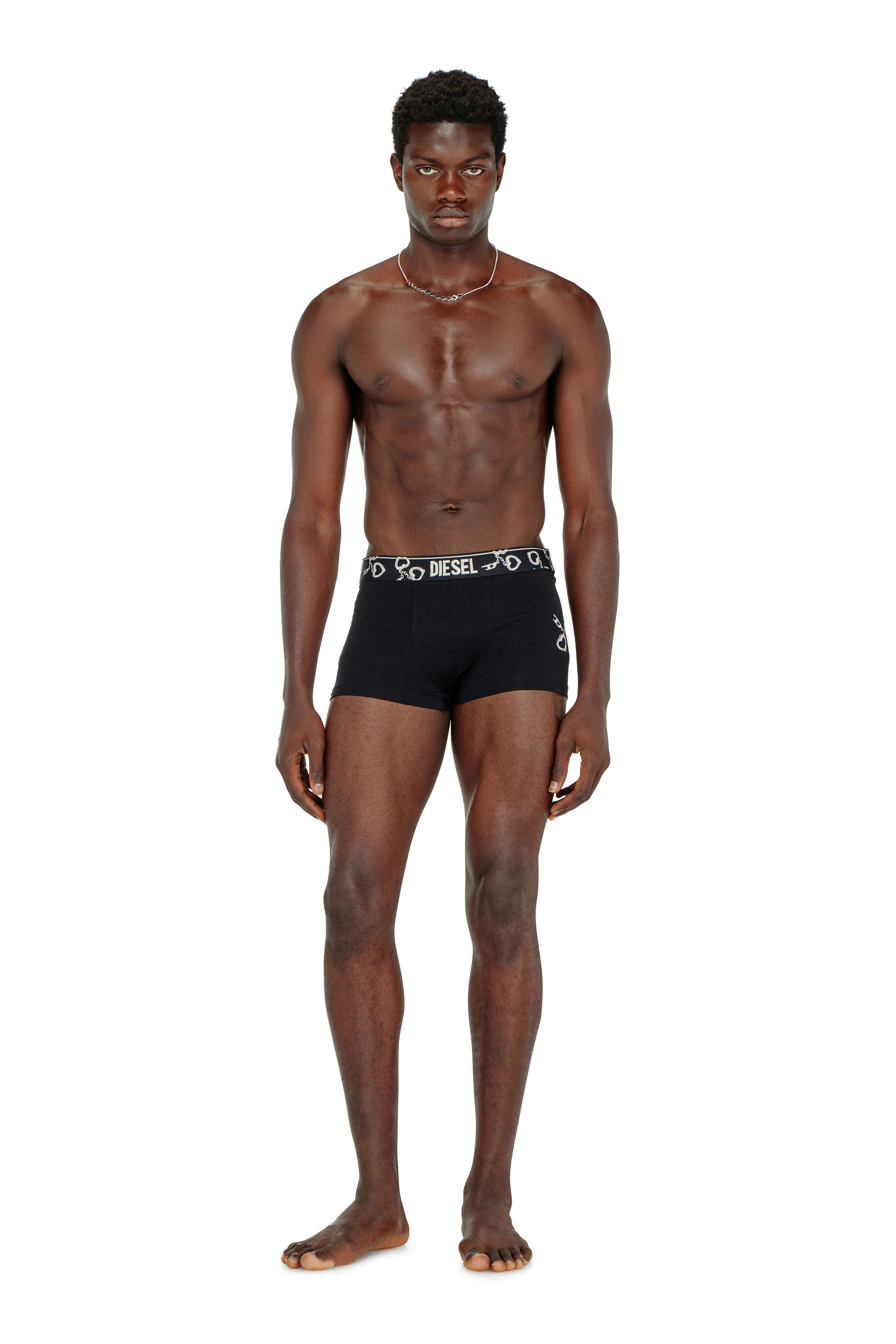 Diesel - DAMIEN-GFT-3PACK, Man's Three-pack boxer briefs with handcuff motif in Black - 2