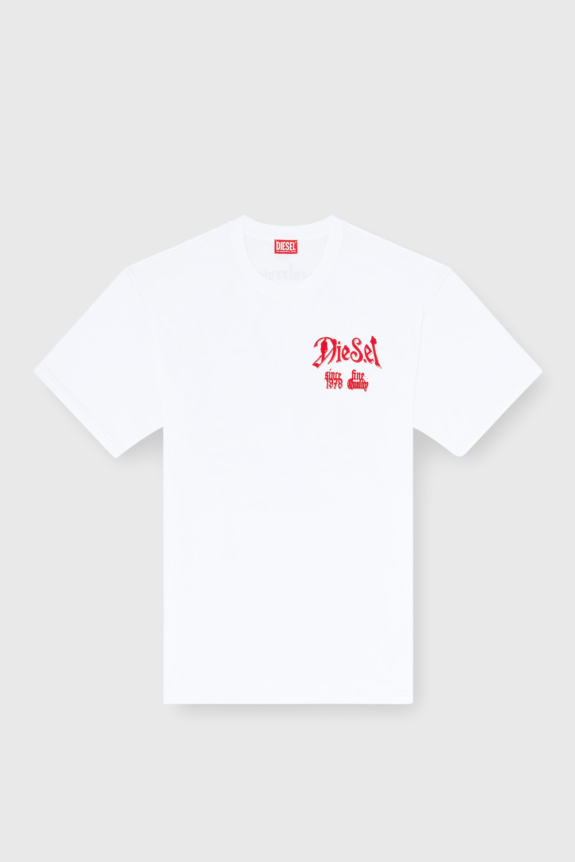 Diesel - T-BOXT-AA2, Man's Cotton T-shirt with flock graphic in White - 2