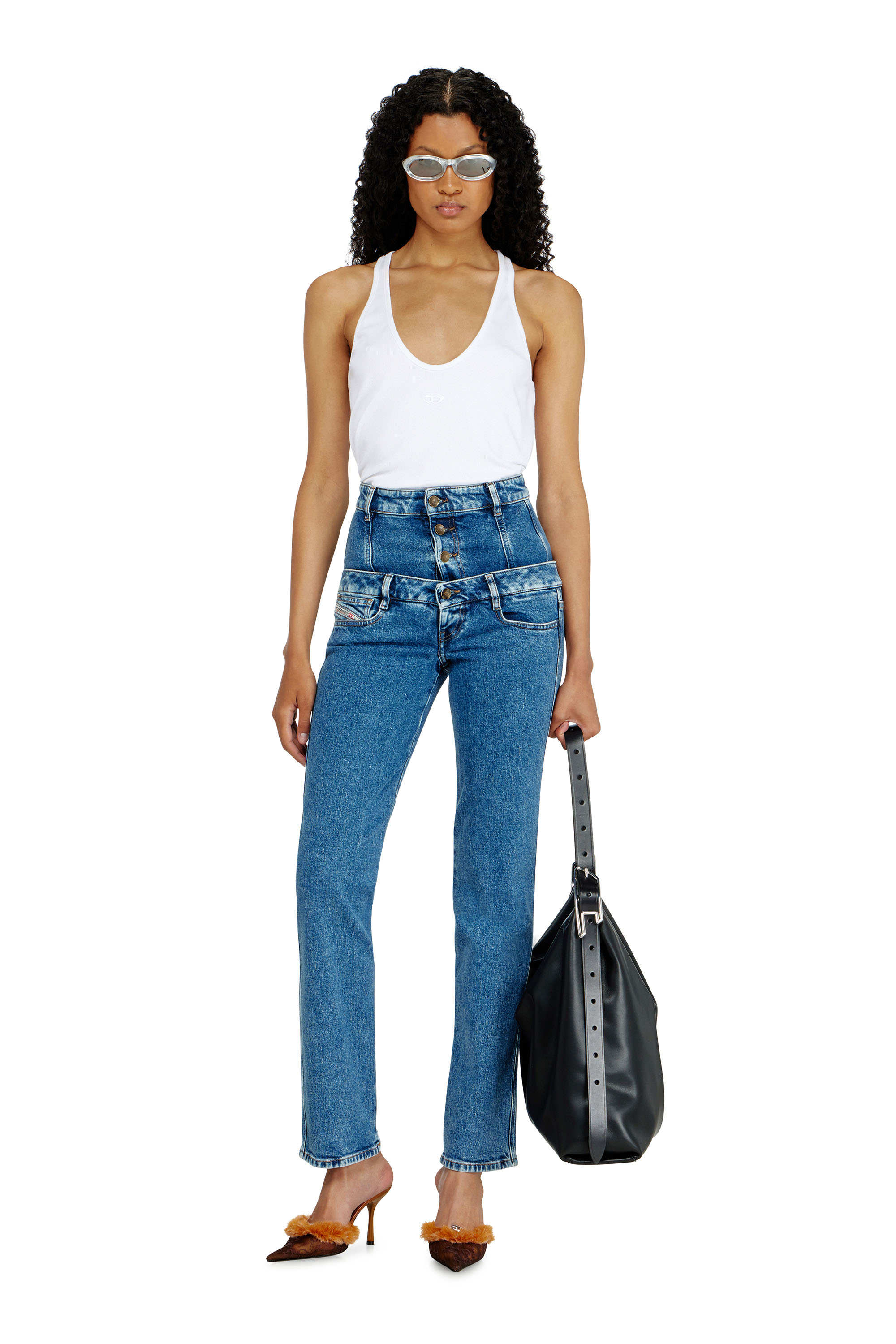 Diesel - Woman's Slim Jeans D-Fynora 007EU, Medium blue - 1