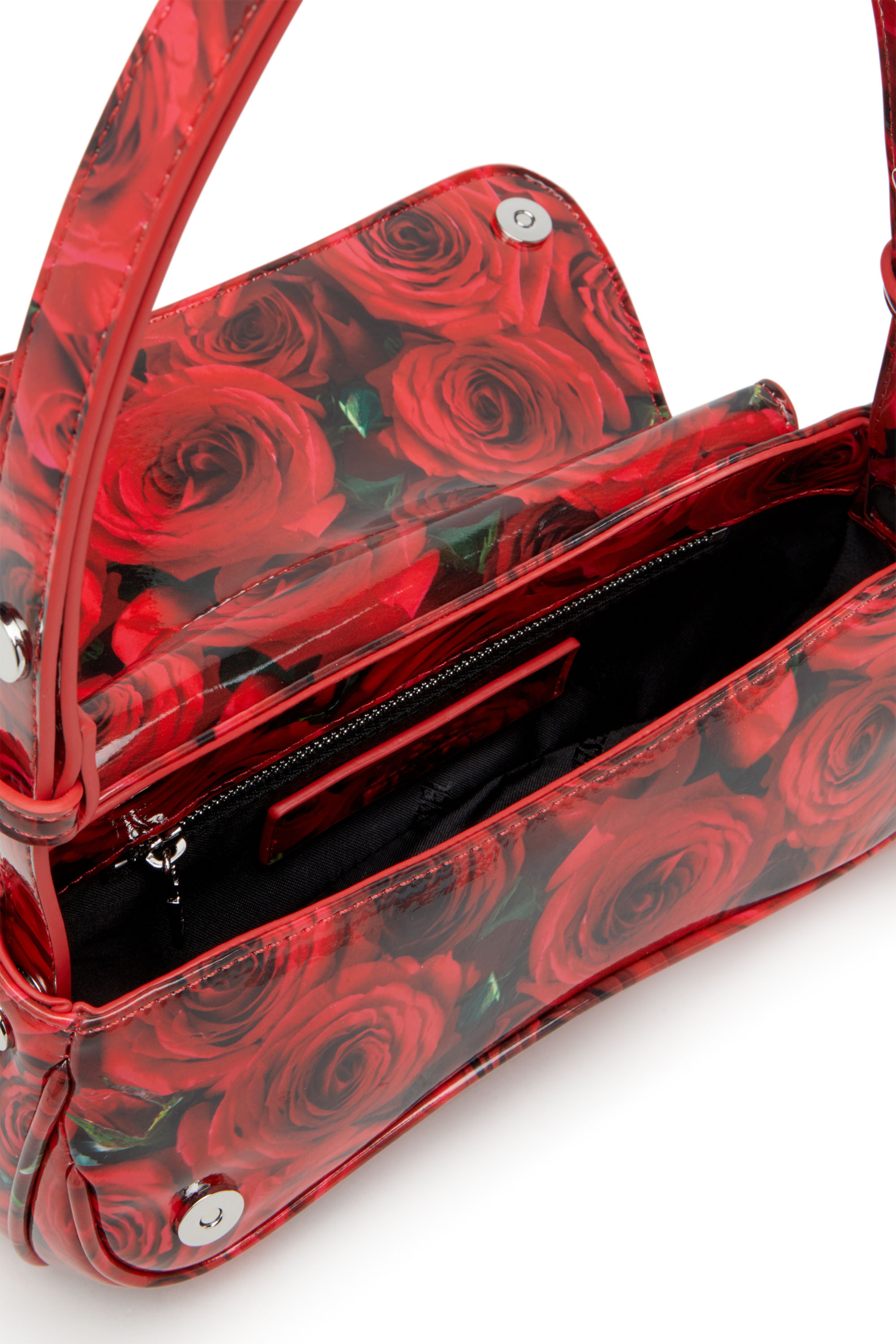 Diesel - PLAY CLUTCH, Woman's Play-Glossy clutch with print in Red - 4