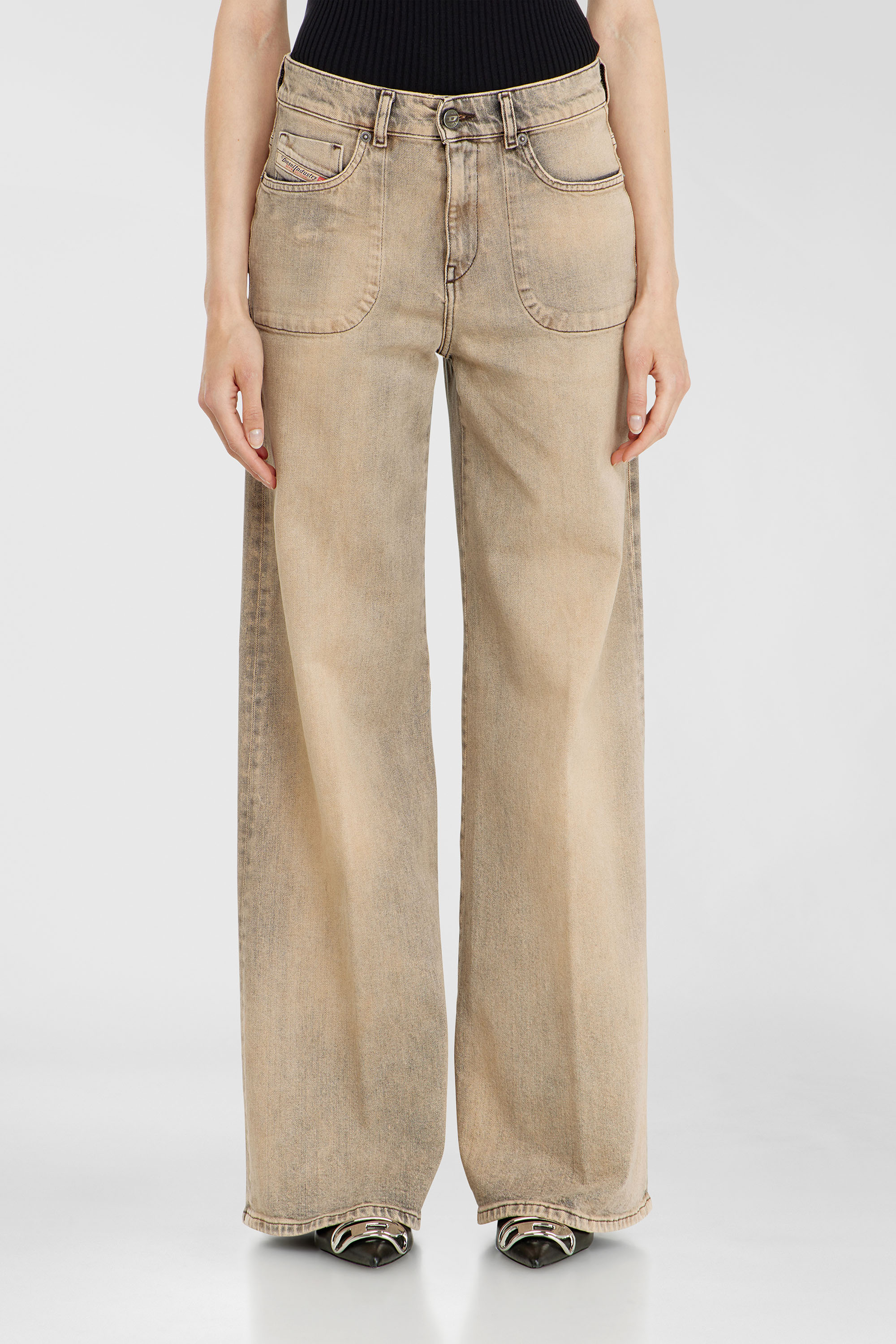Diesel - Woman's Flare Jeans 1978 D-Akemi 09P53, Beige - 1