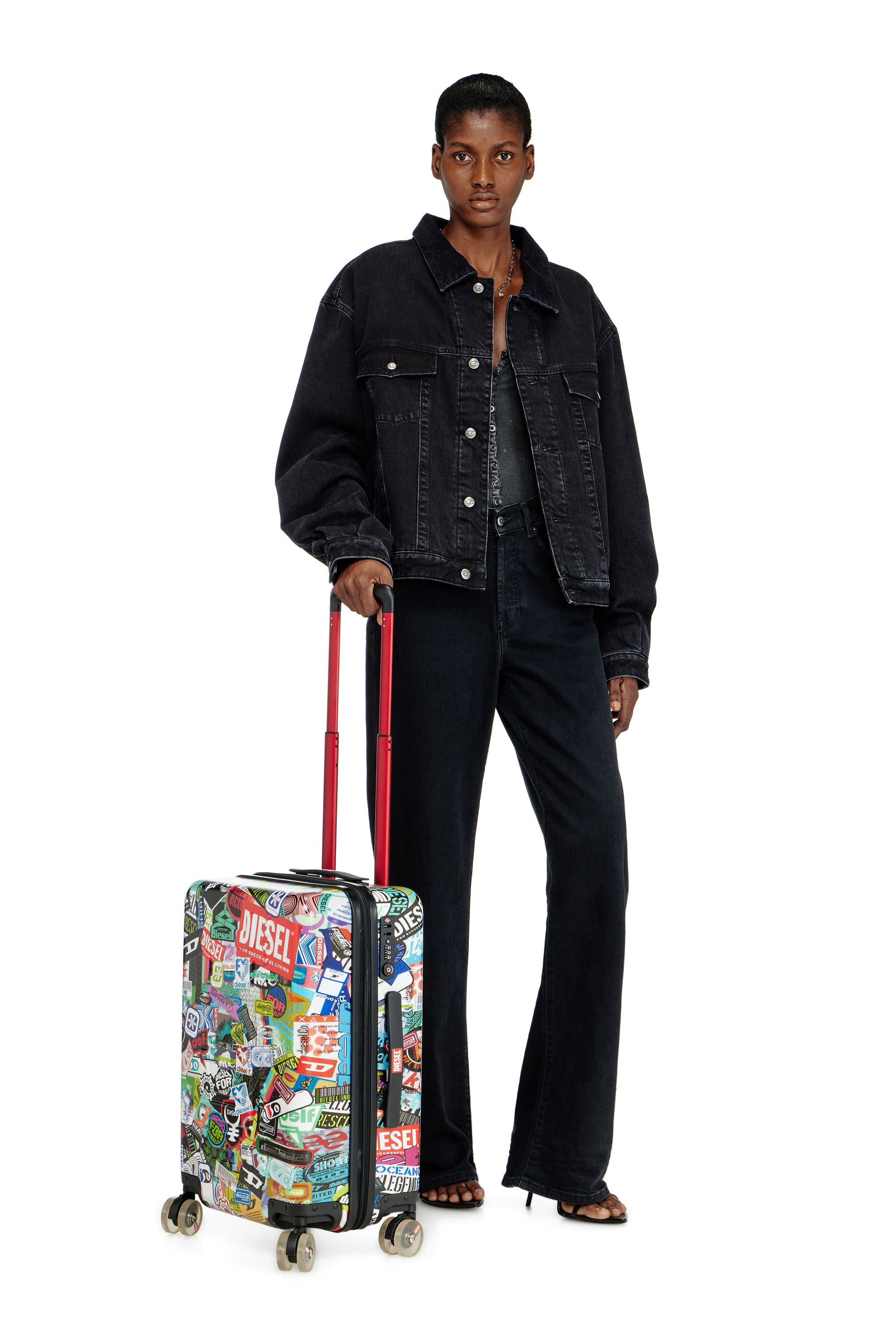 Diesel - DIESEL PC PRINTED TROLLEY-STICKERS- DSL0, Unisex's Sticker style suitcase size S in Multicolor - 2