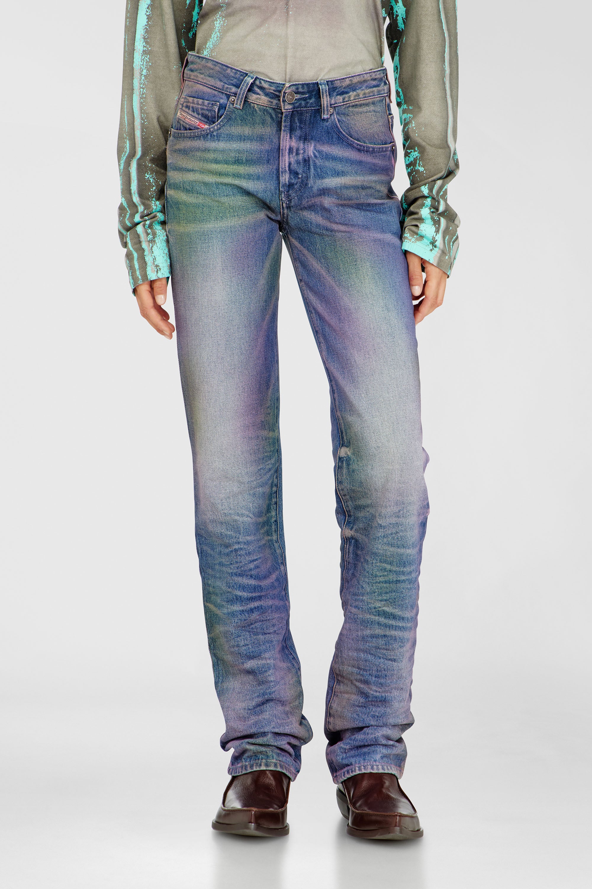 Diesel - Woman's Regular Jeans D-Lie 007FW, Multicolor/Blue - 1