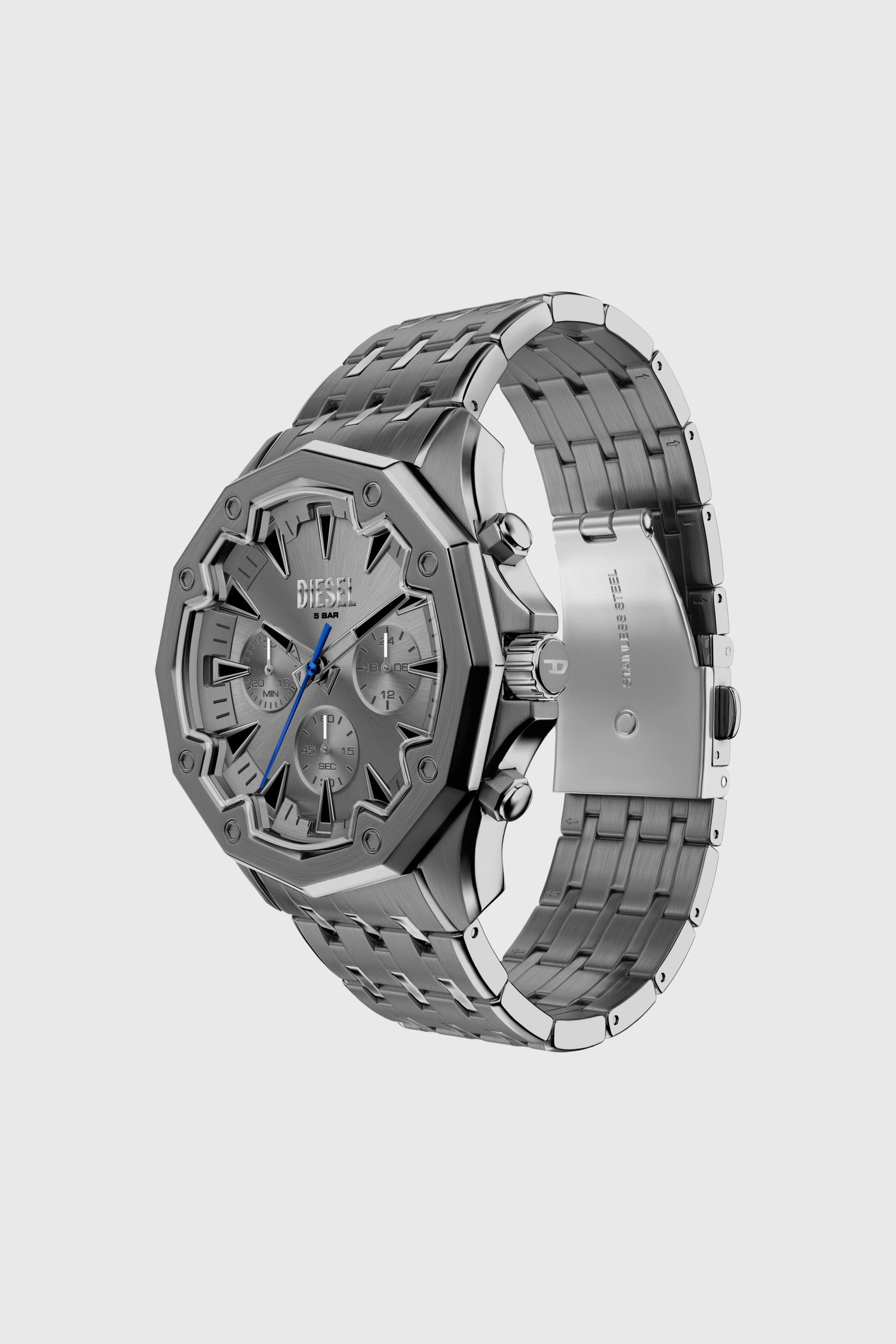 Diesel - DZ4708 WATCH, Man's Spiked stainless steel watch in Grey - 2