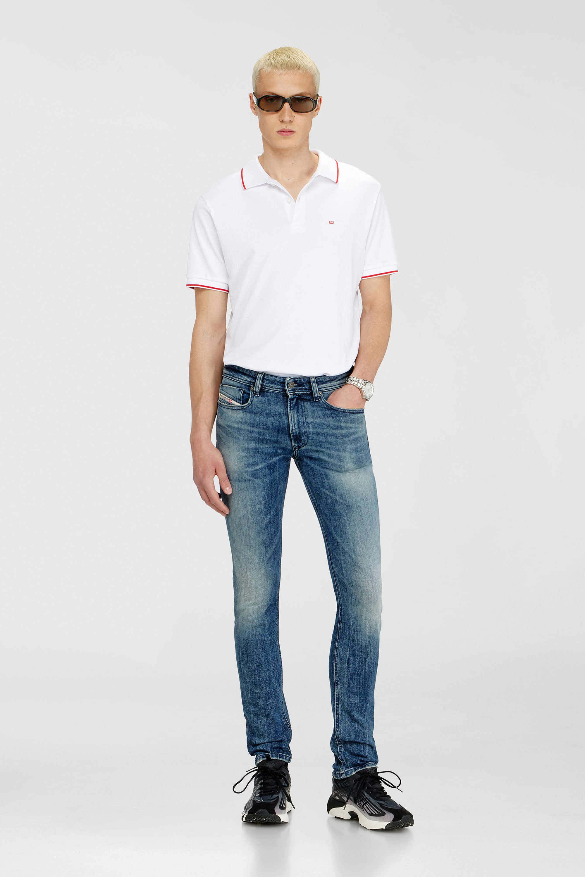 Diesel - Man's Skinny Jeans 1979 Sleenker 0KBBE, Medium blue - 2