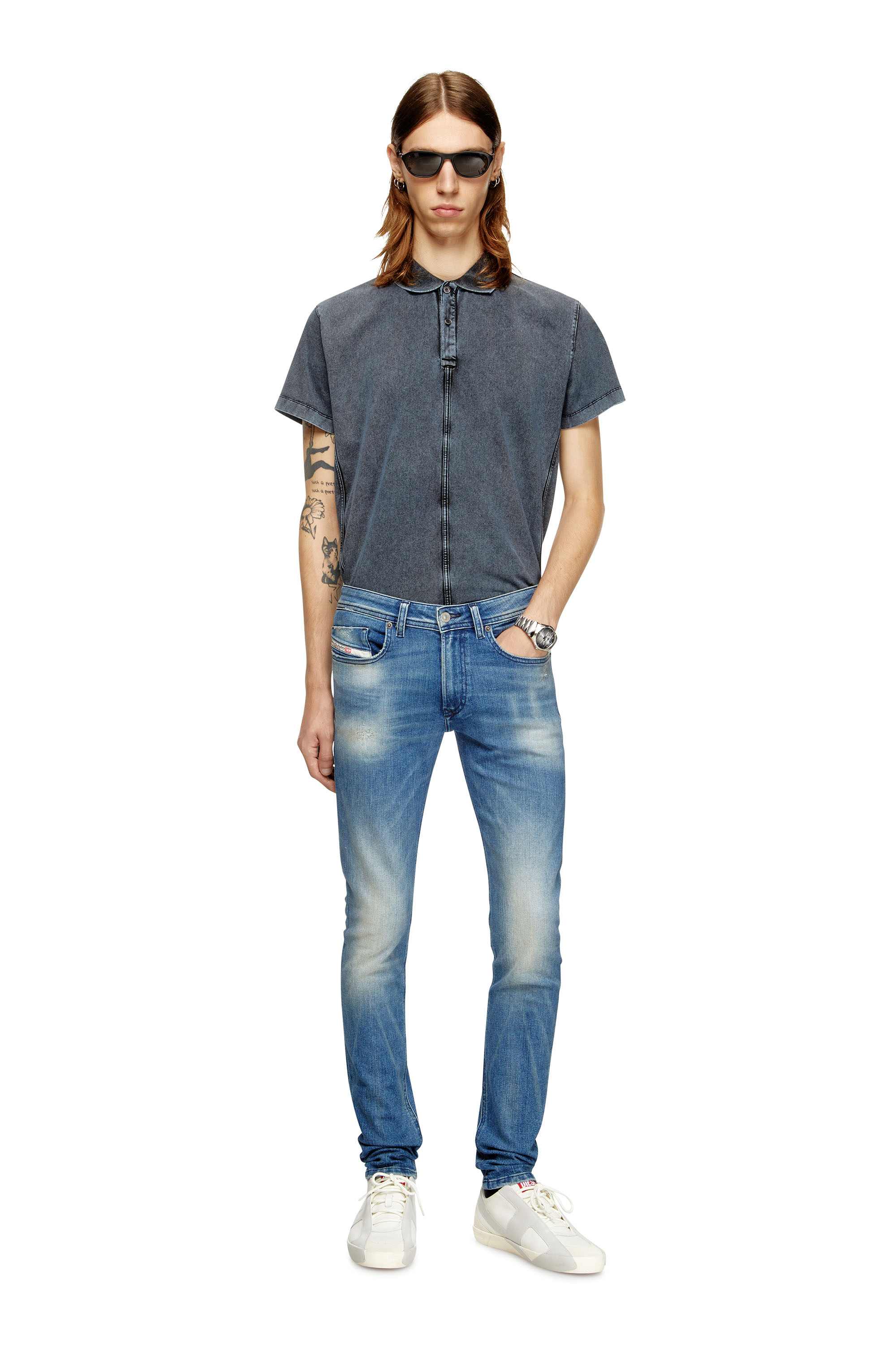 Skinny Jeans 1979 Sleenker 0DBDR, Medium blue Diesel - Man's Skinny Jeans 1979 Sleenker 0DBDR, Medium blue - 1