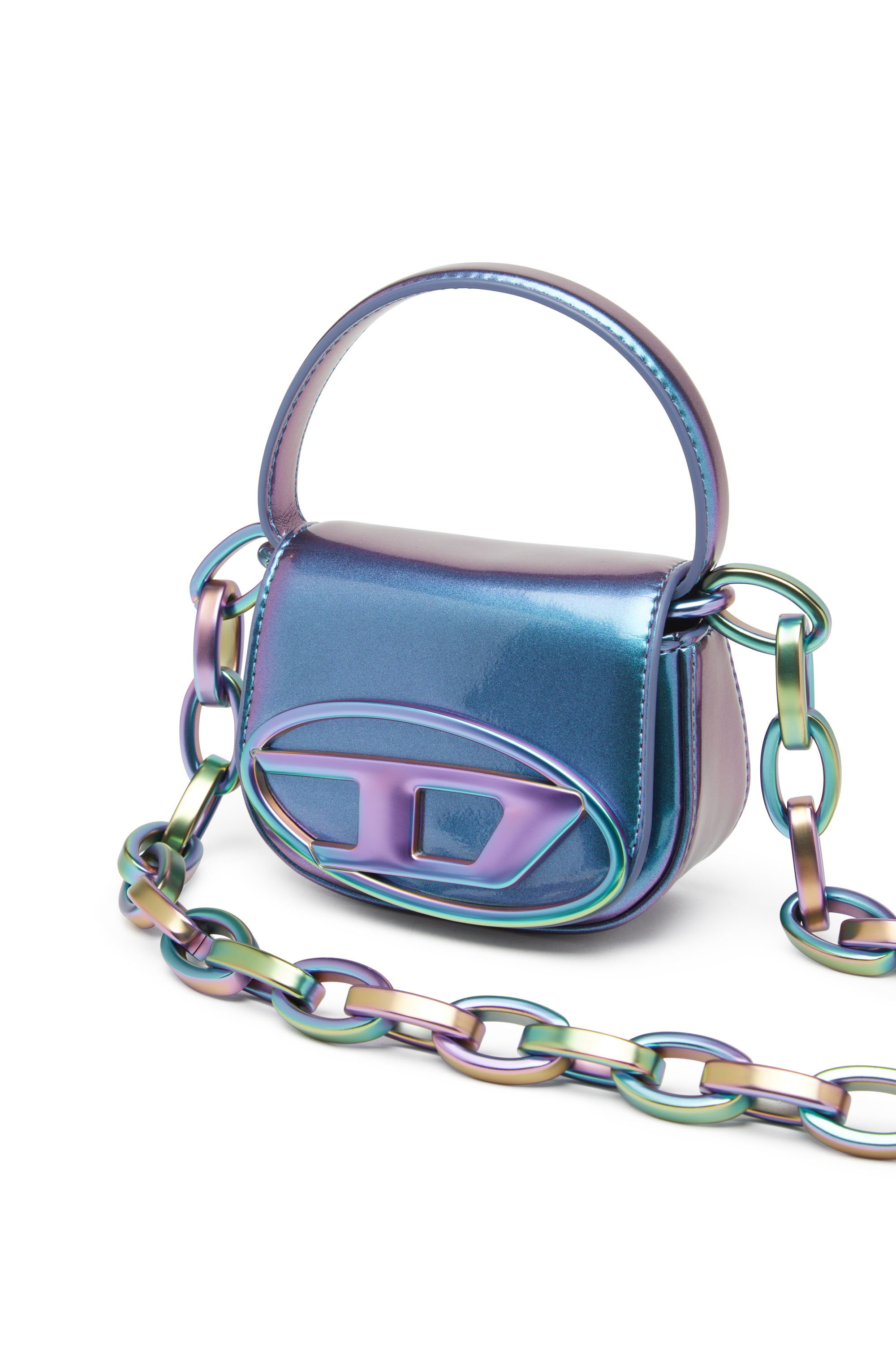 Diesel - 1DR XS, Woman's 1DR XS-Iconic iridescent mini bag in Azure - 5